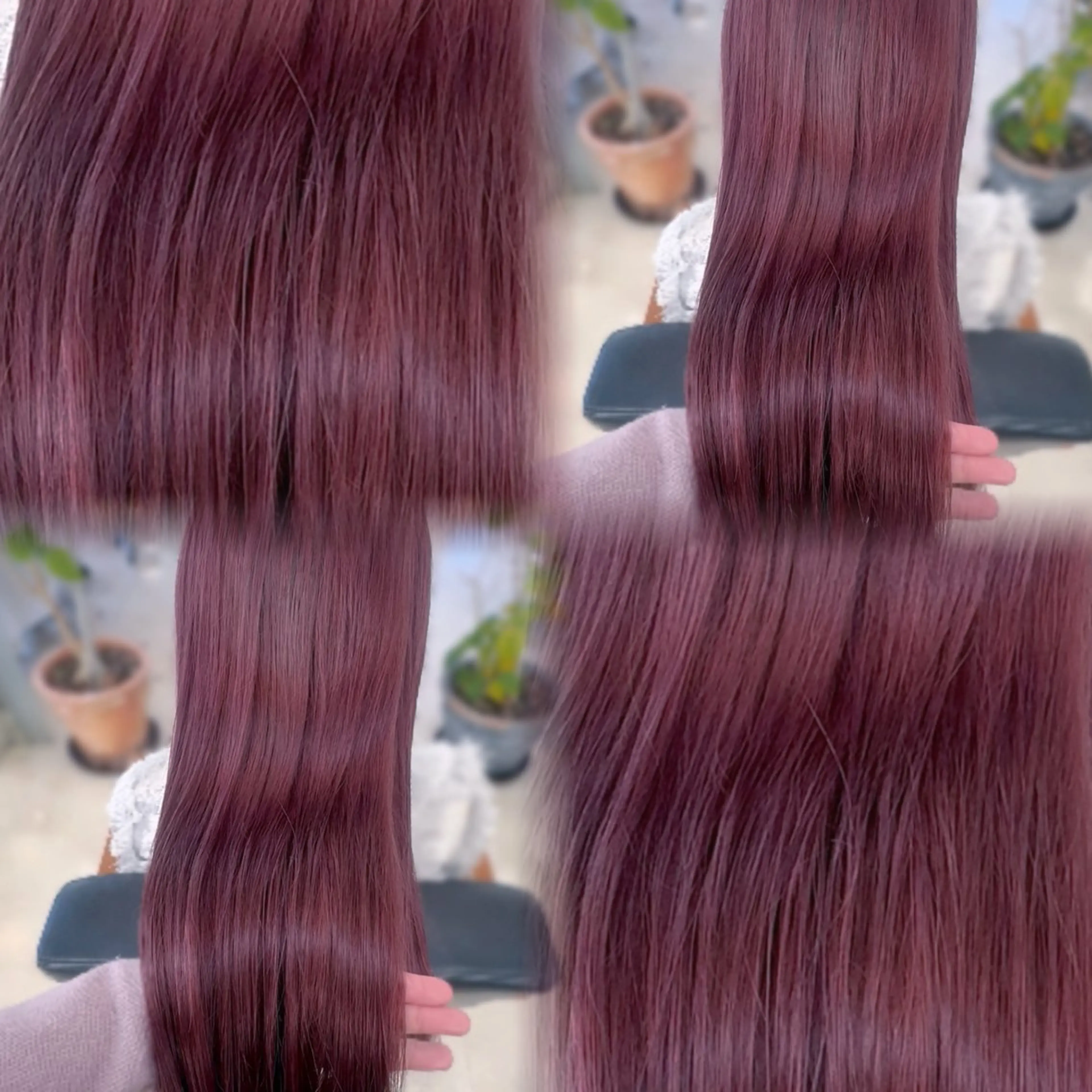 ロング カラー ピンクカラー トリートメント ヘアカラー 透明感モテカラー🎀 ／𝐦𝐨𝐞のヘアスタイル