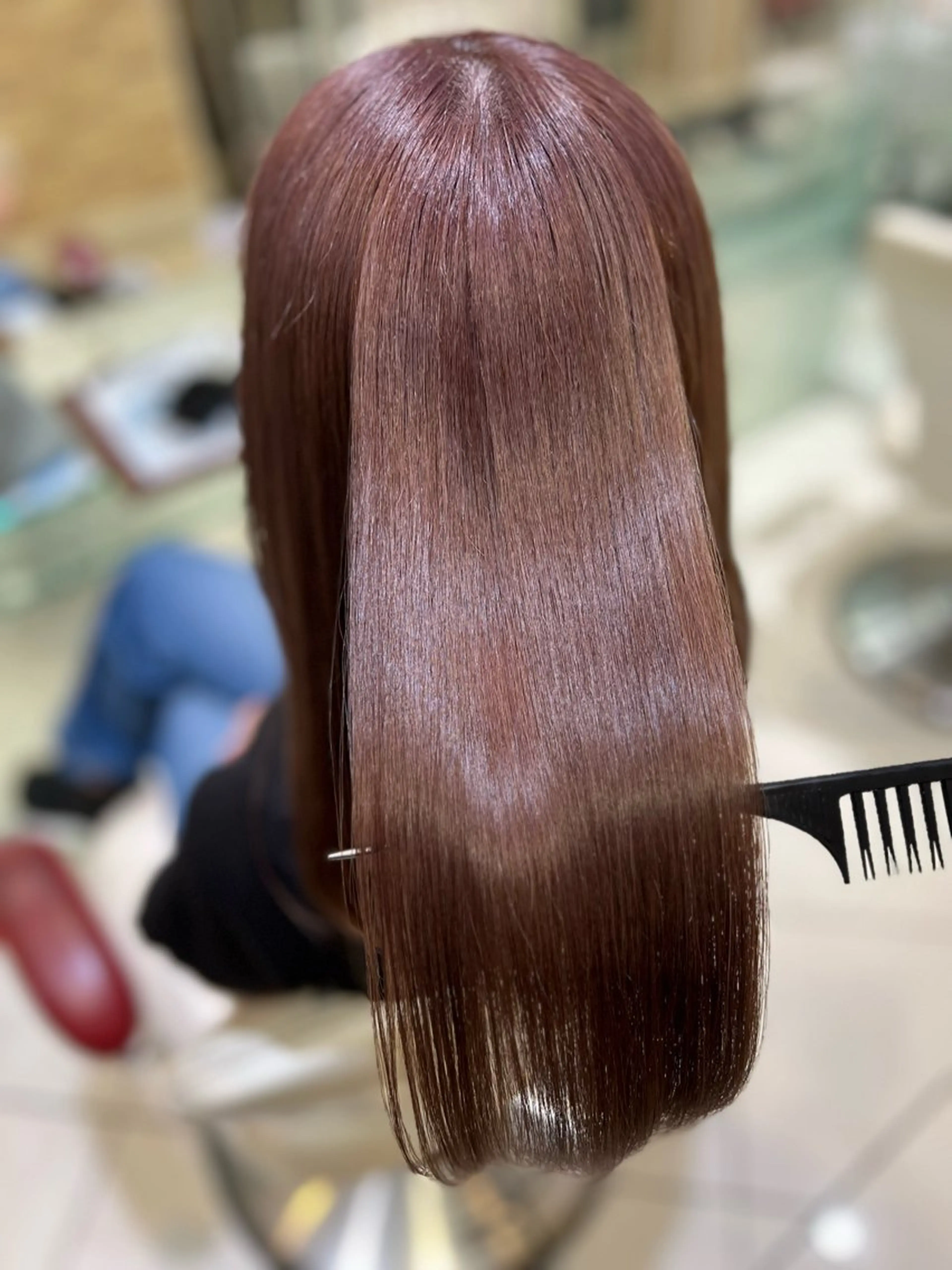 ロング カラー ボブ/ハイトーン髪質 改善/越谷✨クラモチのヘアスタイル