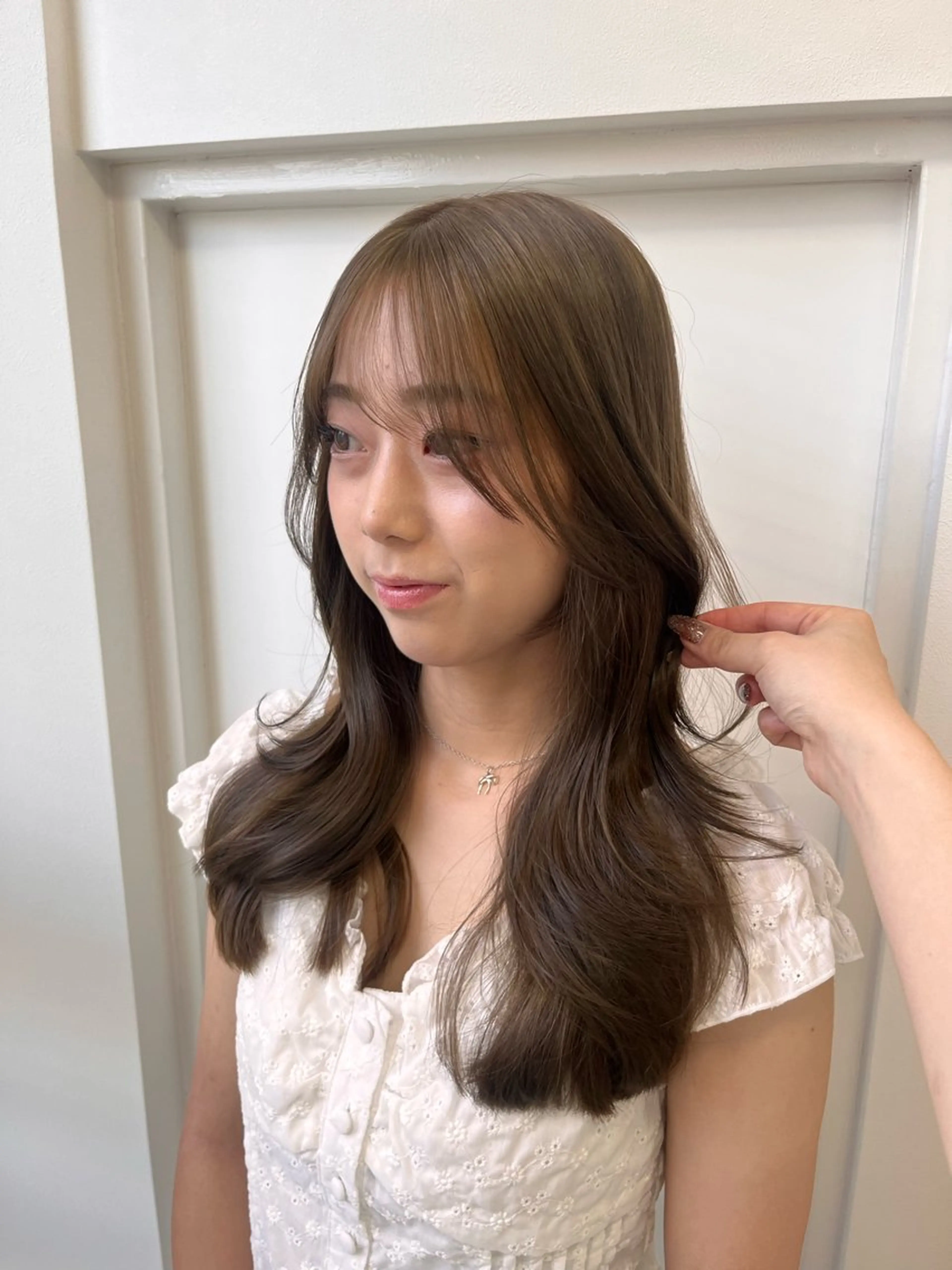 ロング ヘアカラー トリートメント ヘッドスパ ヘアセット ♡ナチュラルガーリー ♡ベージュ♡RINAのヘアスタイル