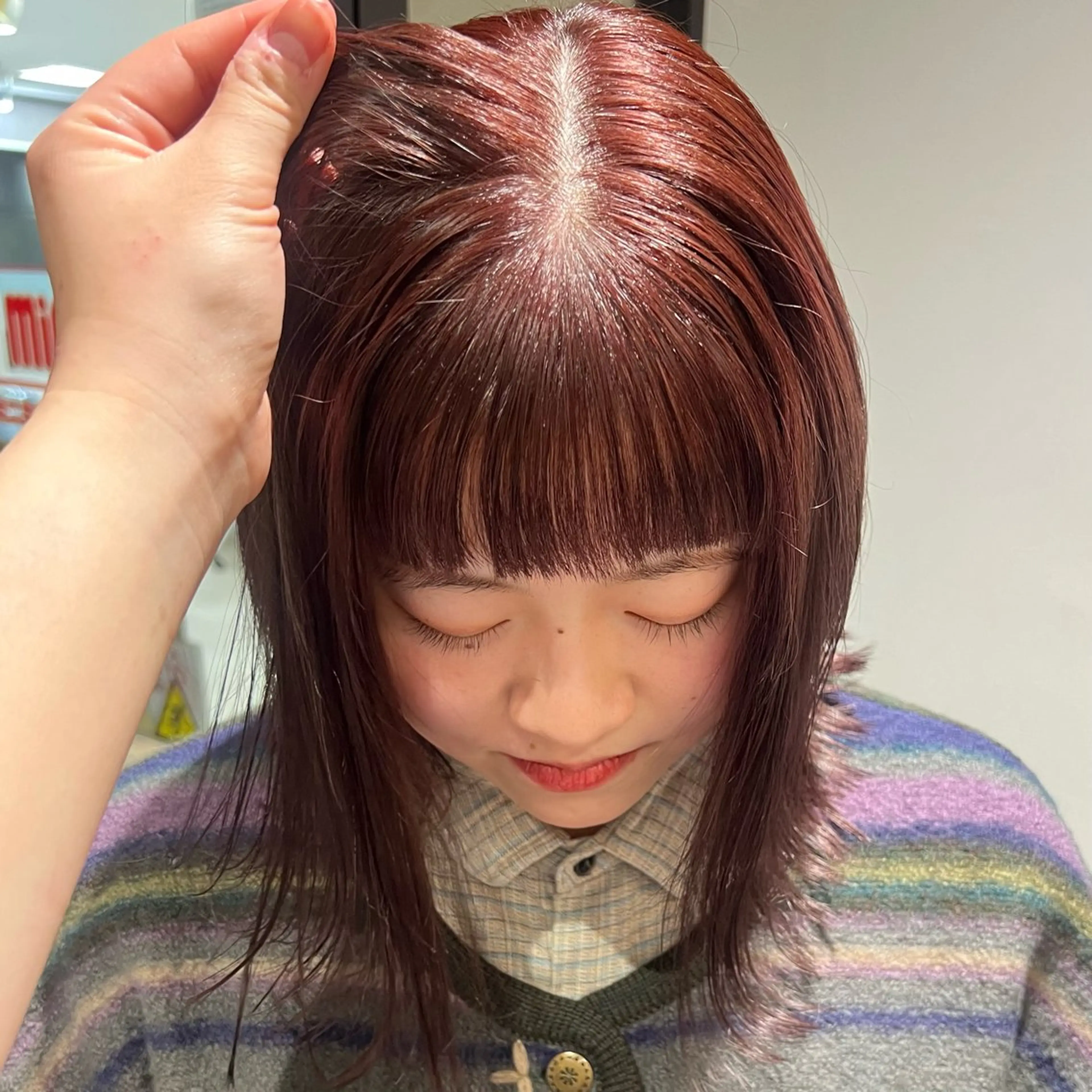 ミディアム カット ヘアカラー トリートメント AI TOKYO　S所属・mizuki 【韓国レイヤー】のヘアスタイル