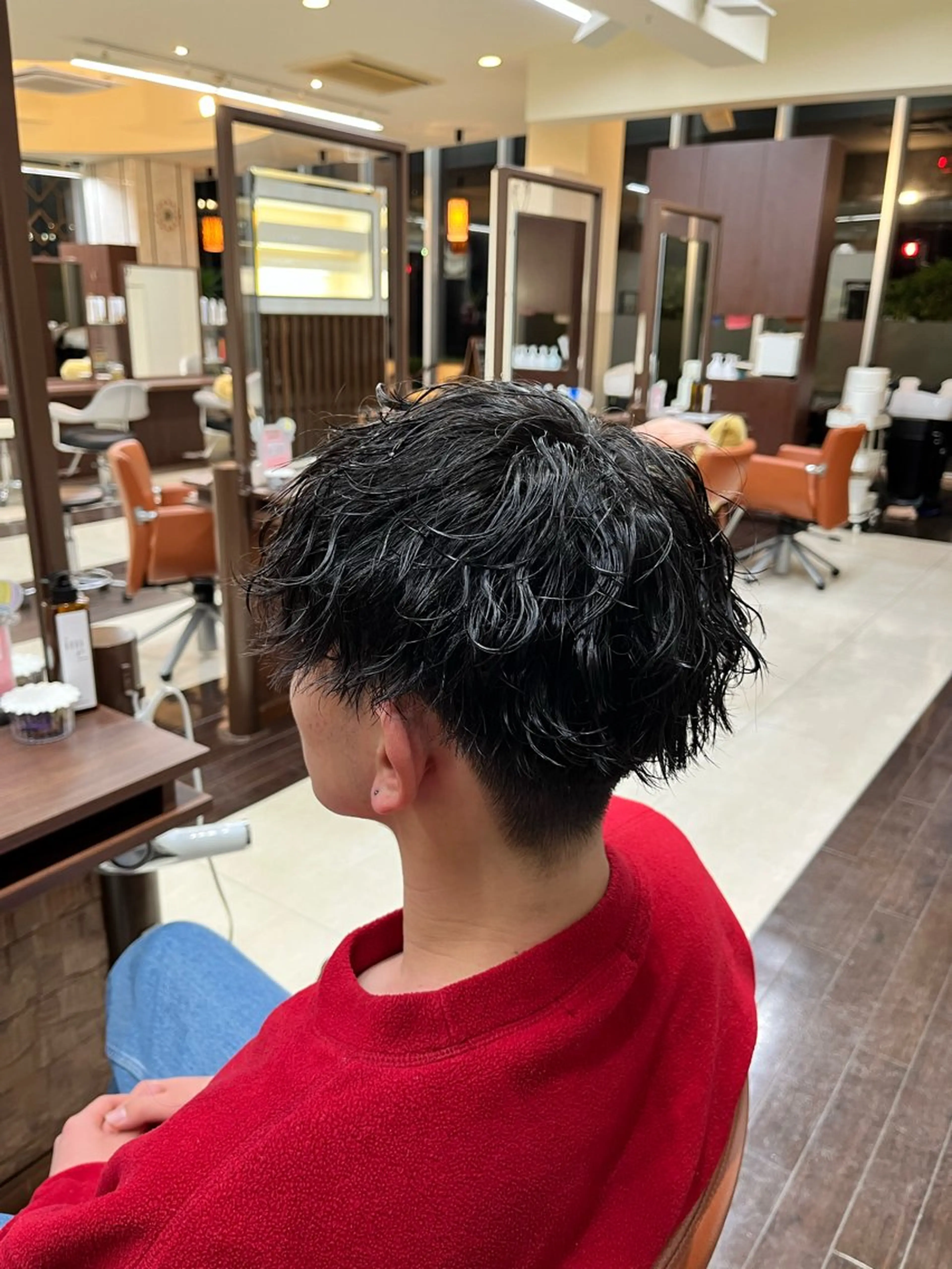 ショート パーマ メンズ マッシュ メンズパーマ 刈り上げ 波巻きパーマ スパイラルパーマ AROH  men's cut&men's perm 船橋店所属・🧊メンズ特化🧊 高木航希のヘアスタイル
