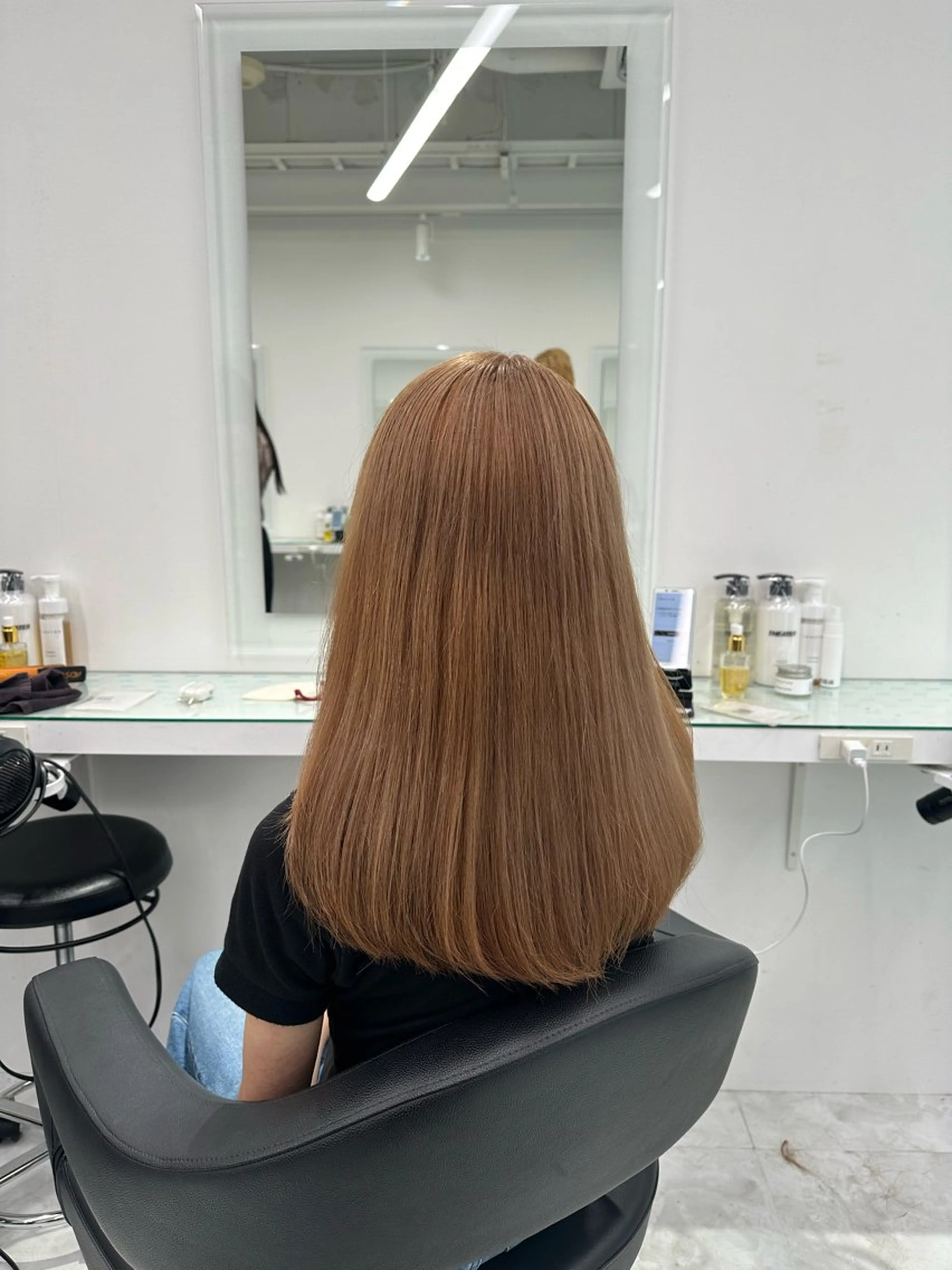 セミロング カラー ヘアカラー トリートメント ヘッドスパ ヘアセット ❄最強かわいいカラー ❄️MINA❄️のヘアスタイル