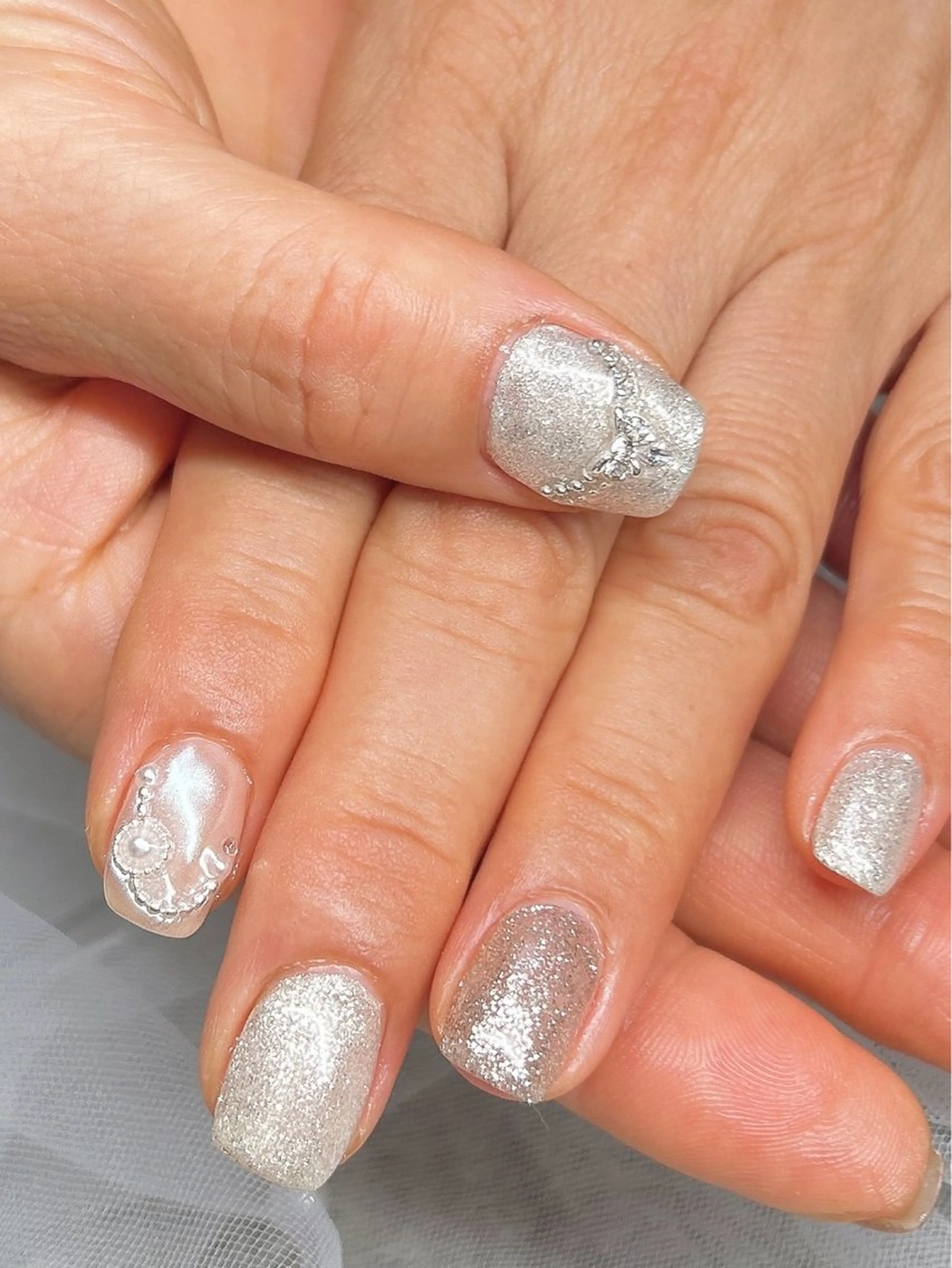 ネイル アートネイル キラキラネイル ハンドネイル ten nail salon　かえでのネイルデザイン