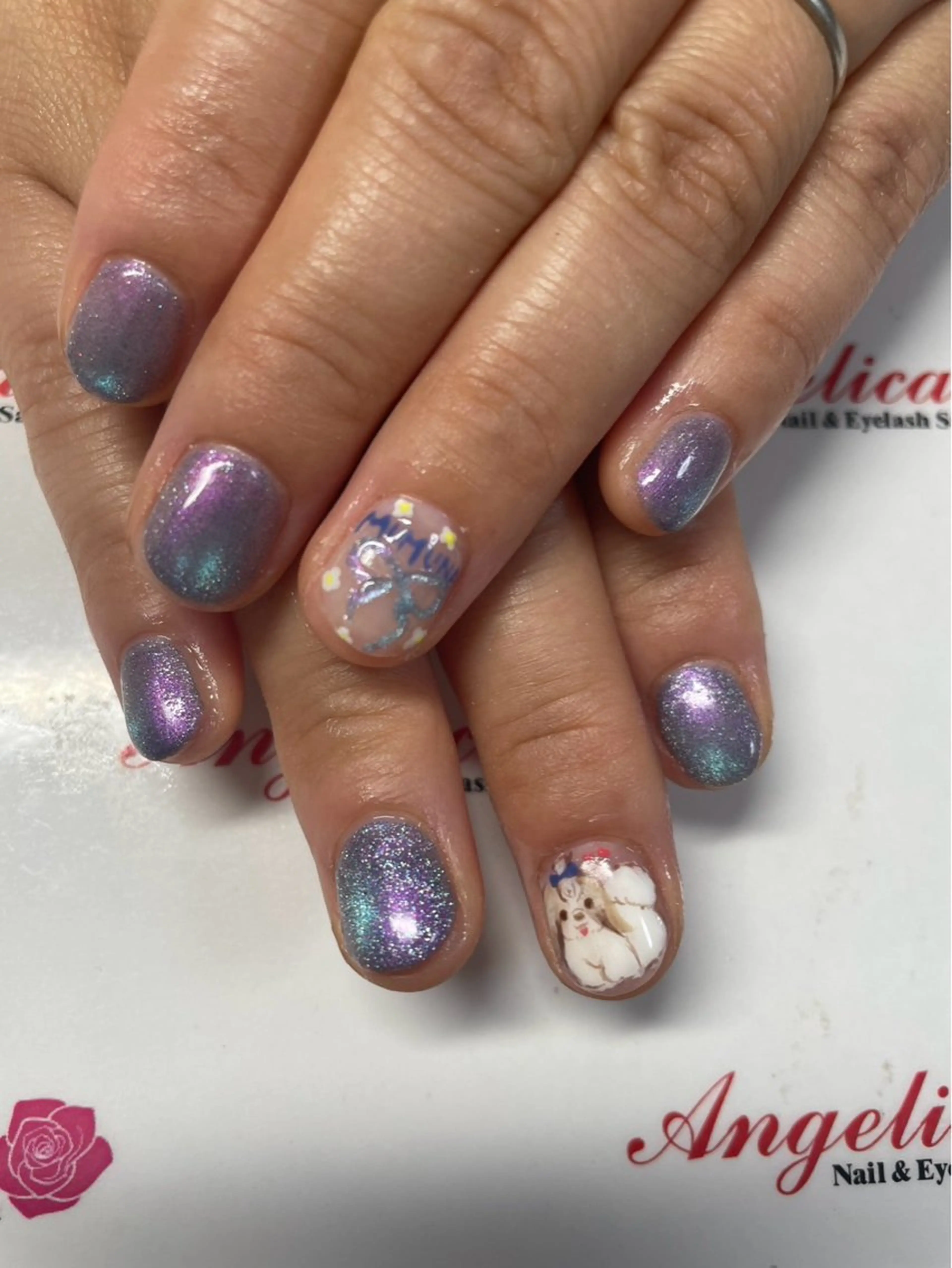 ショート Angelica ネイリストのネイルデザイン