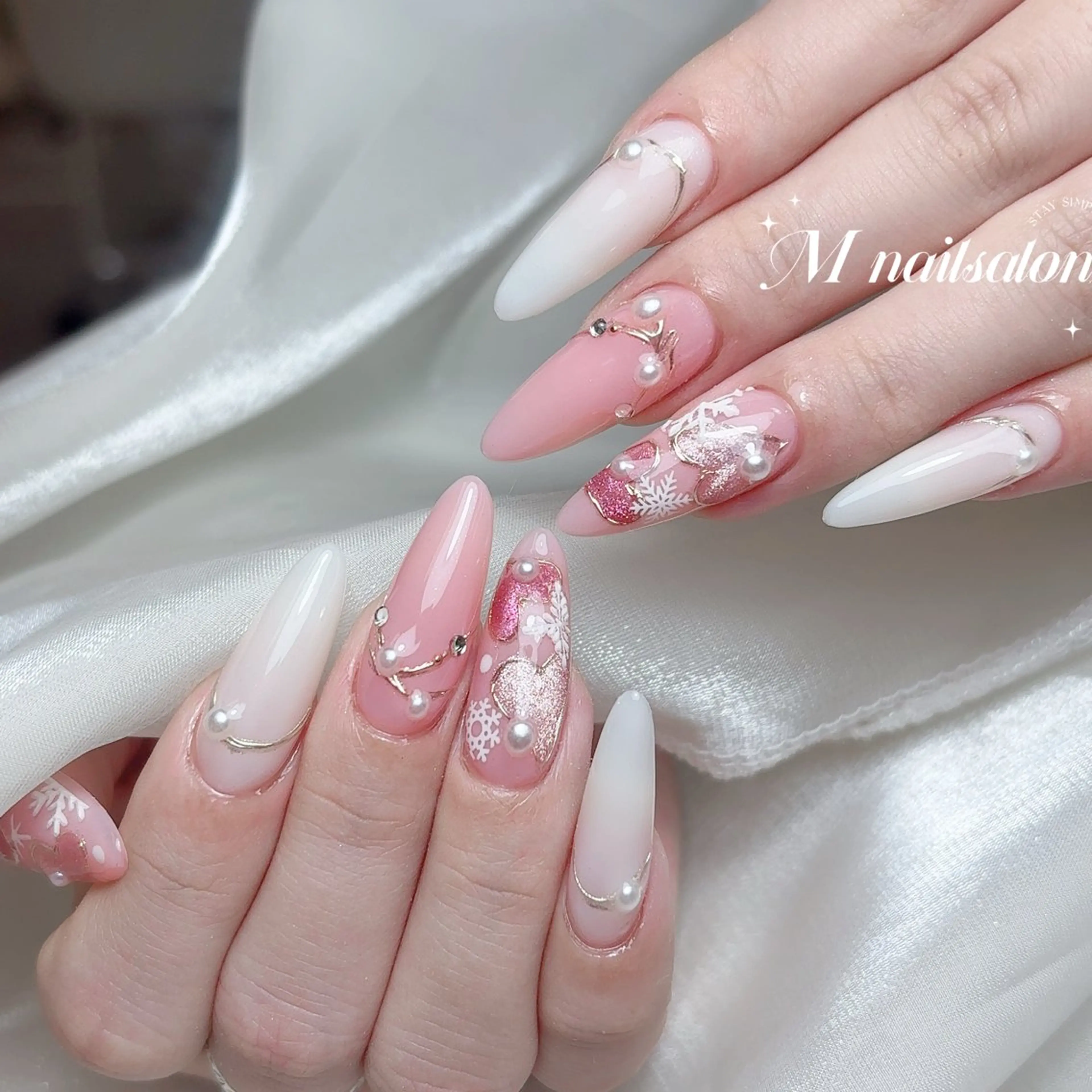 ネイル ハンドネイル M🌷nail 長さだし専門店のネイルデザイン