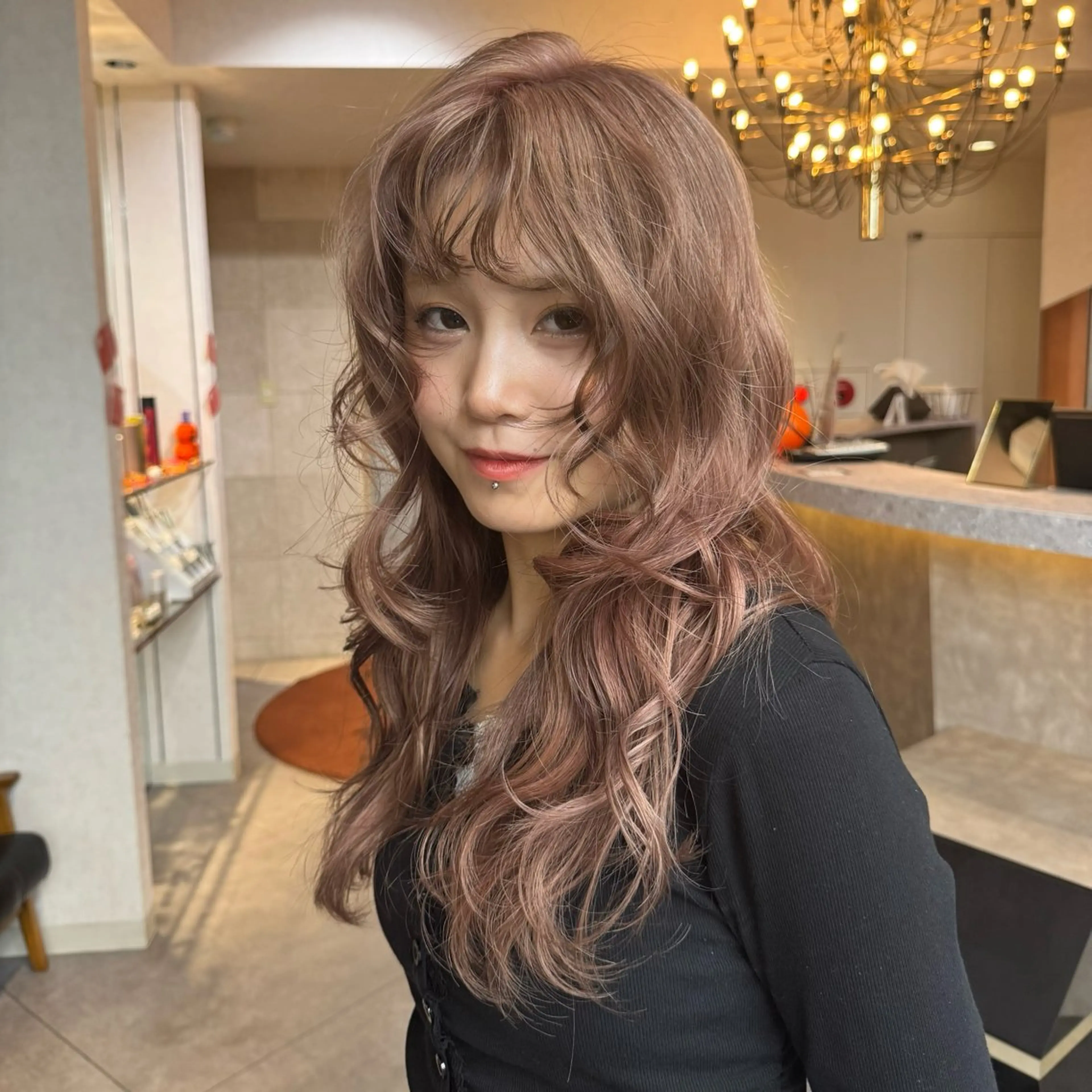 ロング カラー ヘアアレンジ カット ヘアカラー トリートメント 西谷 さきのヘアスタイル