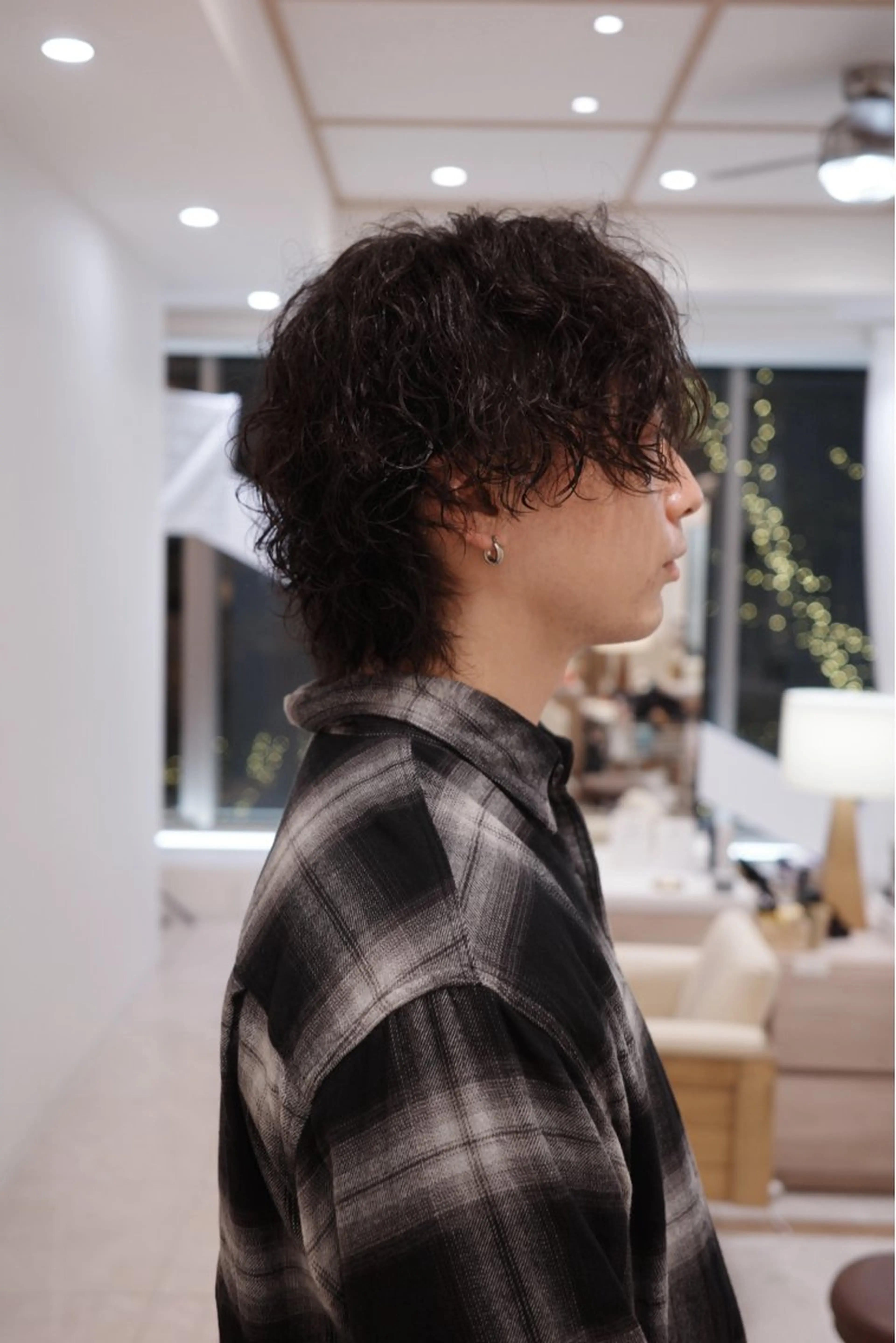 ミディアム パーマ メンズ カット パーマ ヘッドスパ メンズヘア/レイヤー /ボブ山内春輝のヘアスタイル