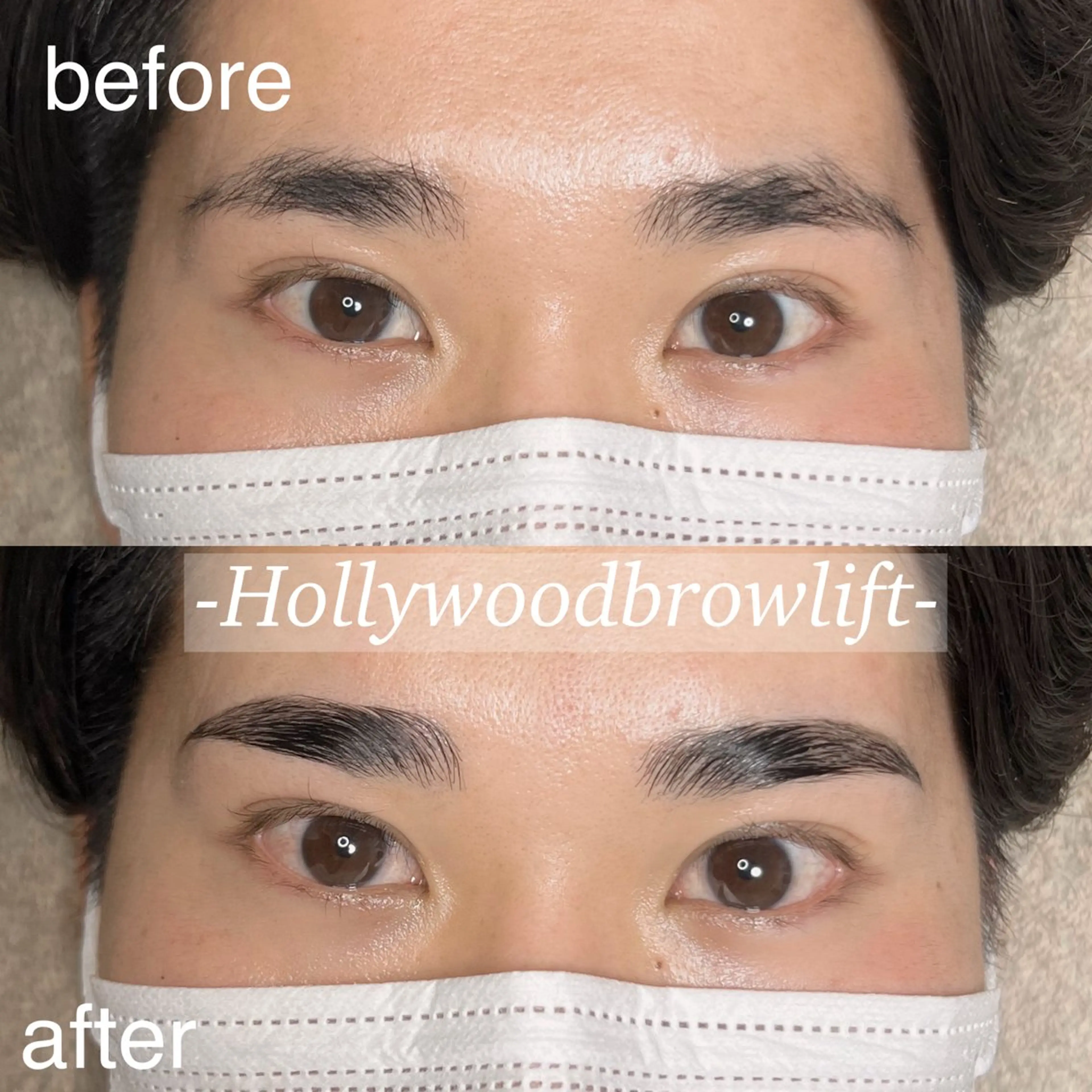 メンズ アイブロウ ハリウッドブロウリフト メンズアイブロウ MONDO MIZUKIのマツエク・マツパデザイン