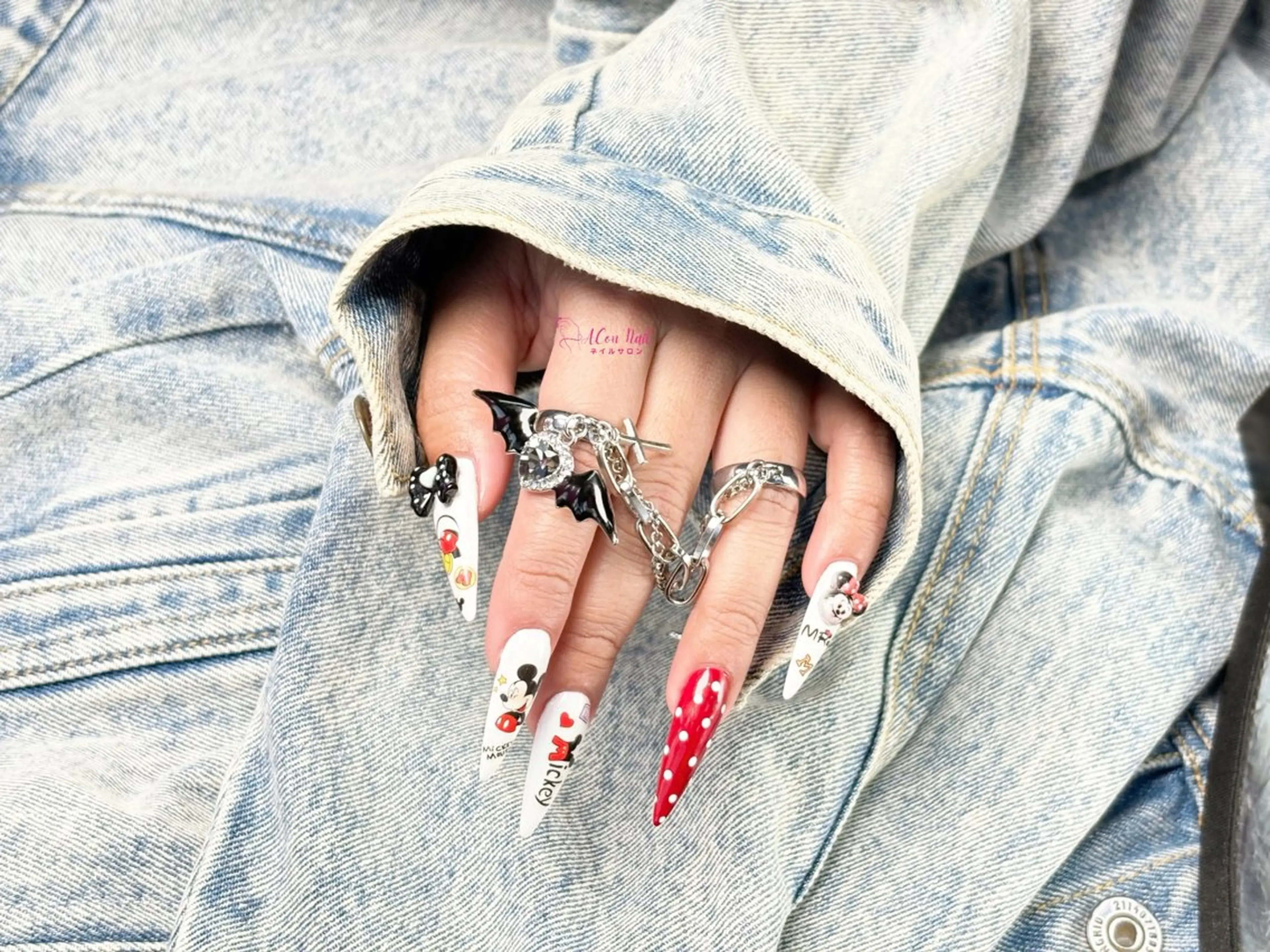 ネイル 桜ネイル 長さ出し フラワーネイル フレンチネイル ジェルネイル ハンドネイル AConNailSalon所属・ACon NailSalonのネイルデザイン