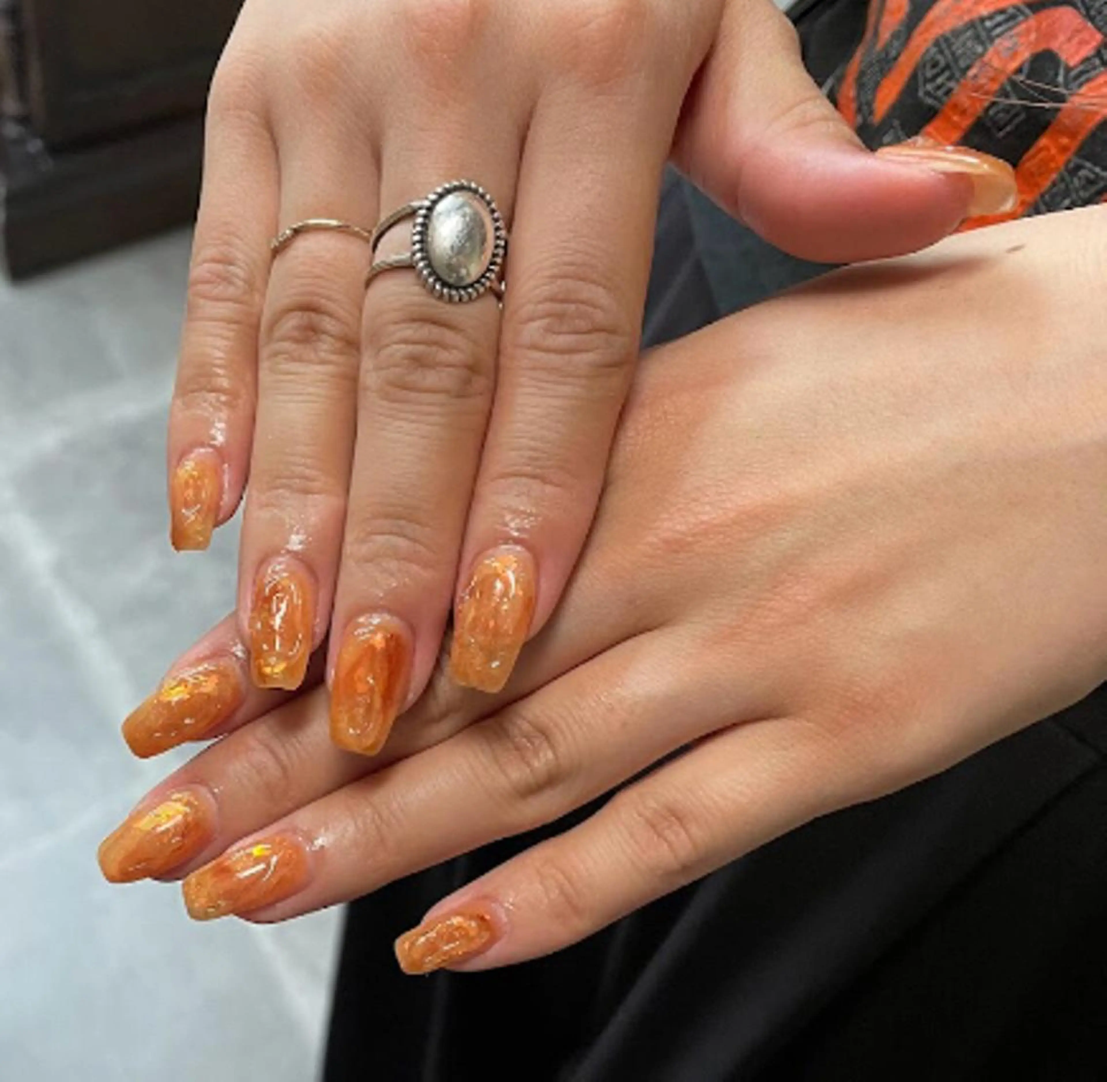 ネイル アートネイル オーロラネイル クリアネイル ジェルネイル ラメ(グリッター) nailstudio eviz新宿店のネイルデザイン