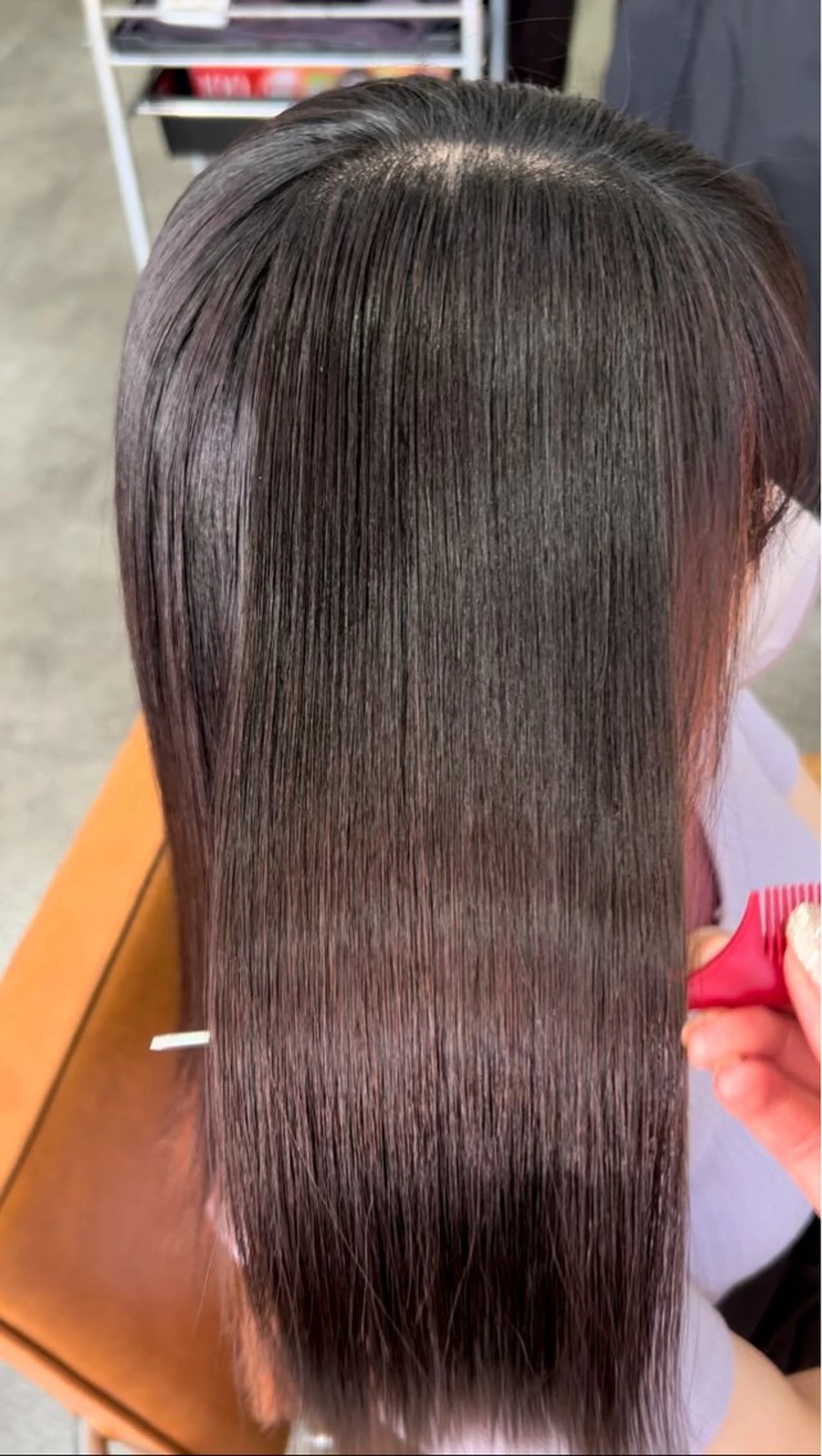 セミロング カット 縮毛矯正 トリートメント アスカ/ 武庫之荘美容室のヘアスタイル