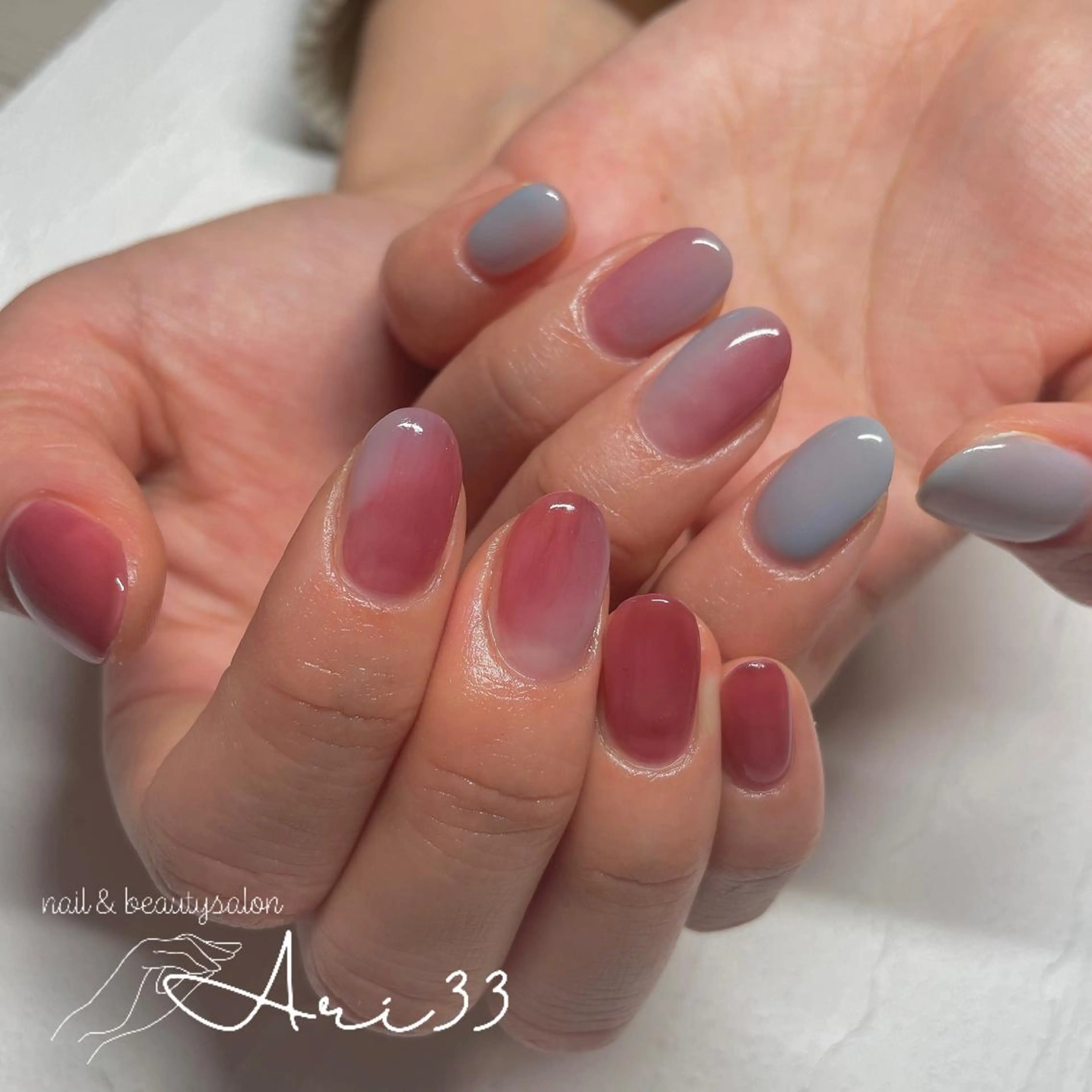 ネイル ニュアンスネイル ハンドネイル プライベートサロン Ari33nailのネイルデザイン