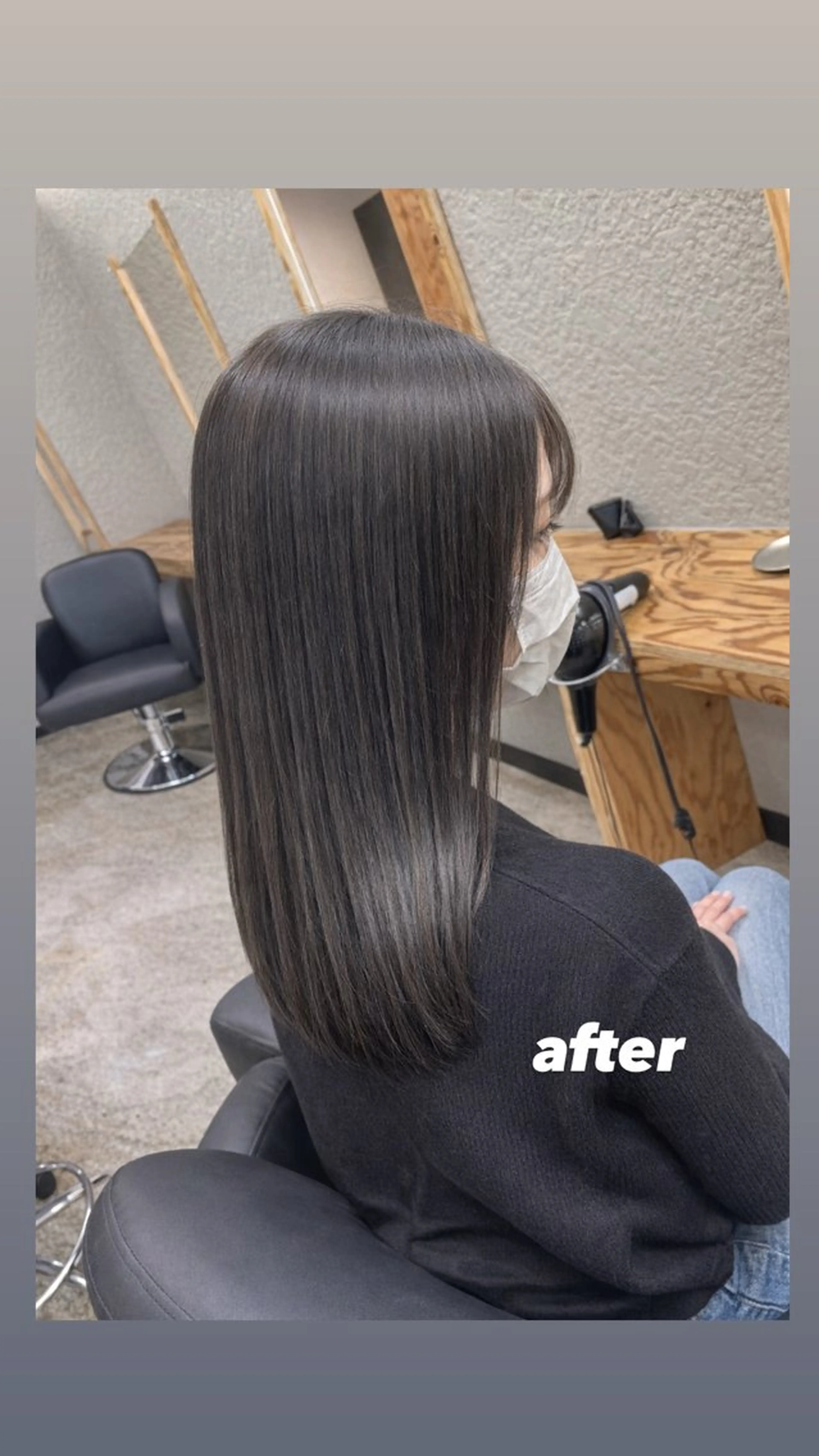 セミロング カット ヘアカラー 縮毛矯正 🫧艶髪/透明感🫧 EIGHT/丸山のヘアスタイル