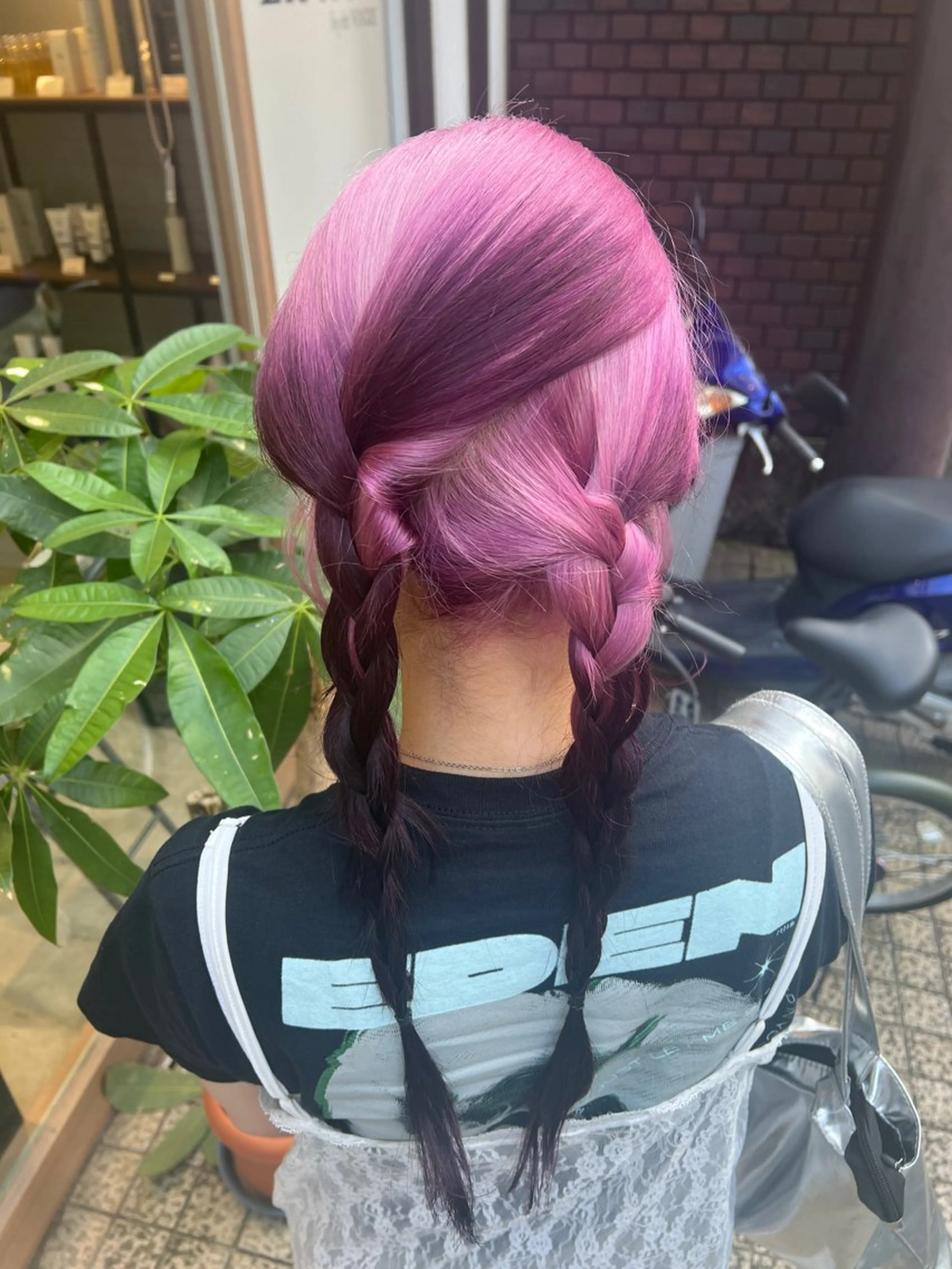 ロング ヘアアレンジ 三つ編み 🐾Libero🐾 柏　KONOMIのヘアスタイル