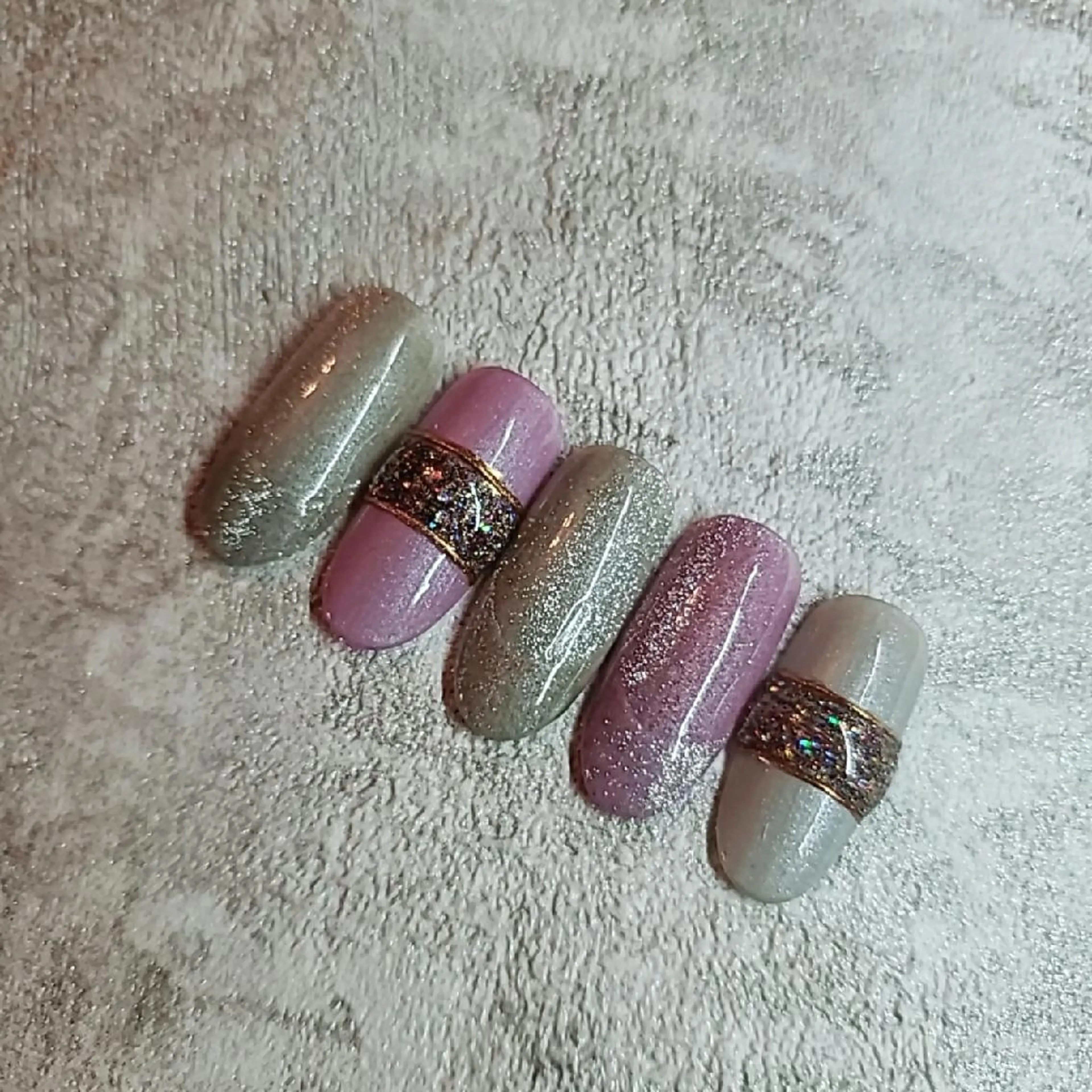 ネイル フレンチネイル ジェルネイル グラデーション マグネットネイル マグネットフレンチ Nail Allure(ネイル アルーア)所属・Nail Allureのネイルデザイン
