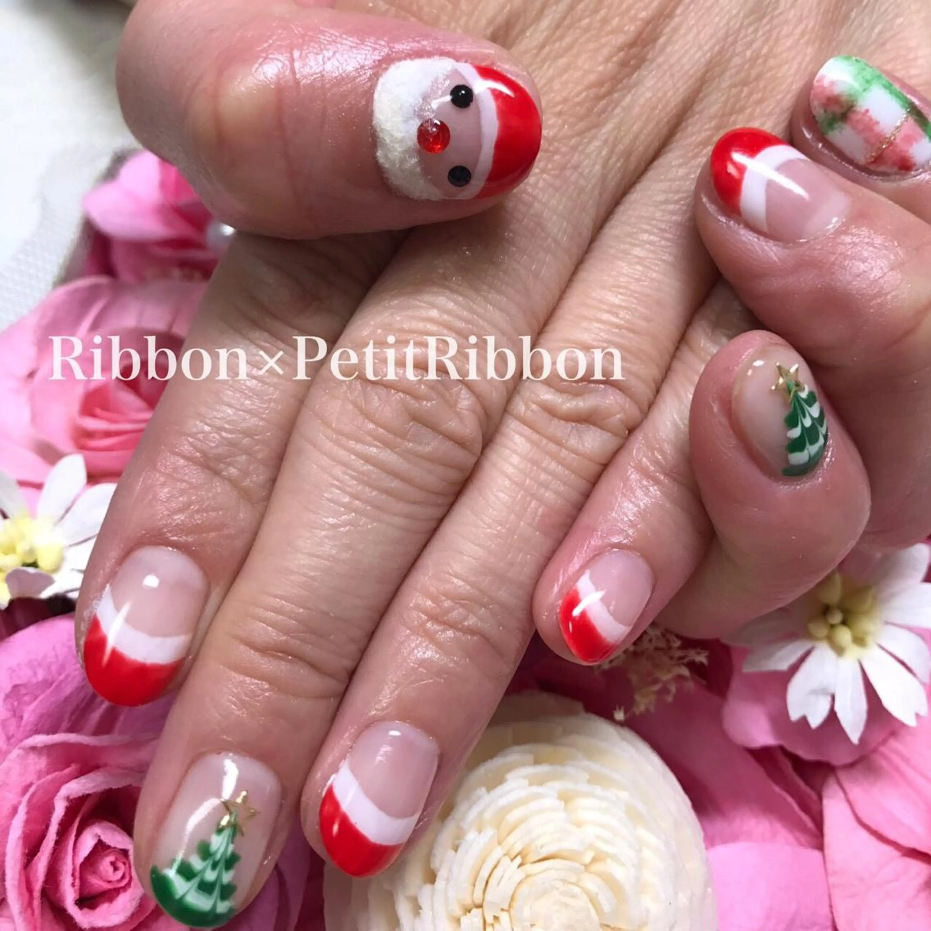 ネイル アートネイル 冬ネイル クリスマス Verest 西荻窪のネイルデザイン
