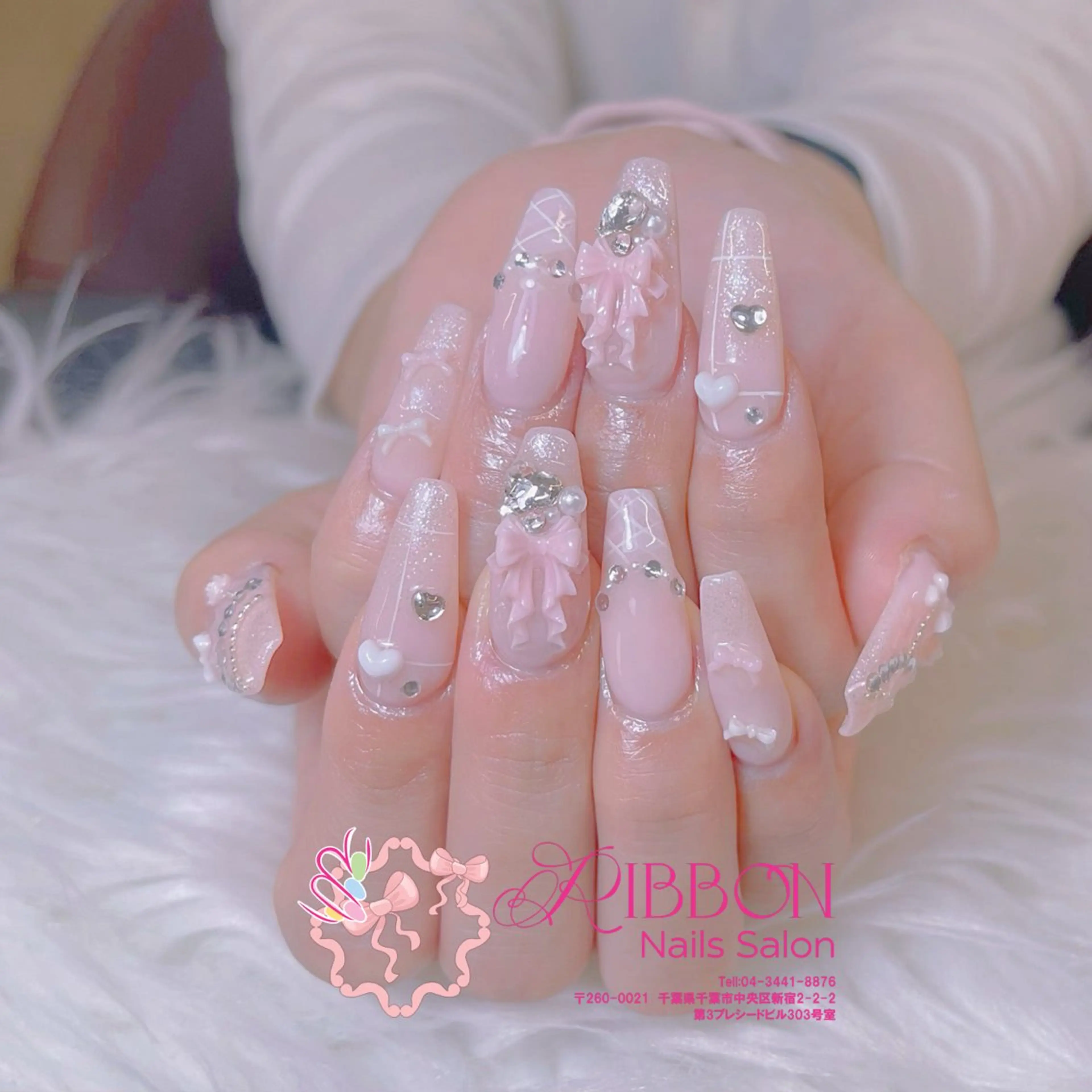 ネイル フレンチネイル ジェルネイル マグネットネイル 持ち込み ニュアンスネイル ハンドネイル Ribbonnail salonのネイルデザイン