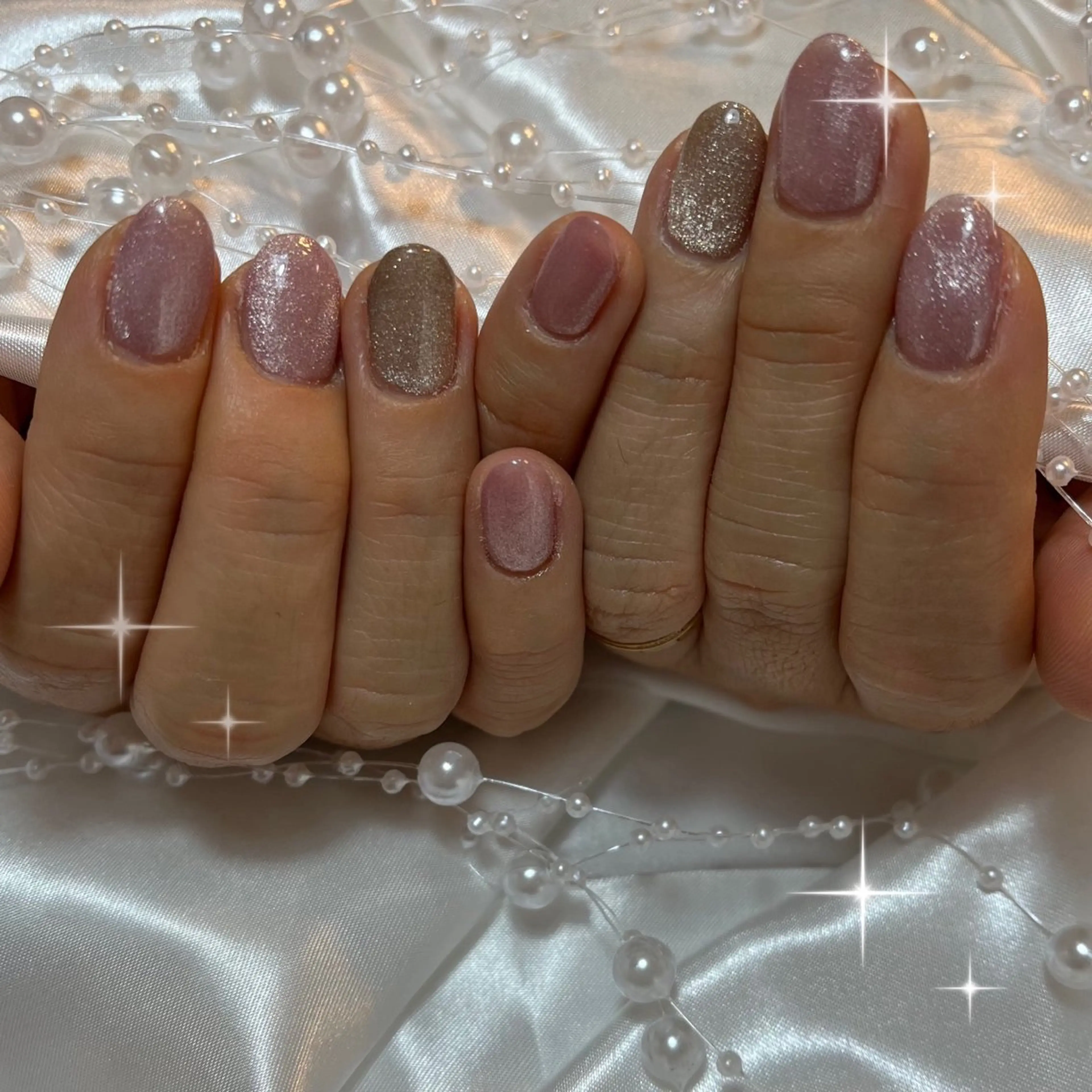 ネイル マグネットネイル シンプルネイル ハンドネイル L'ino nailのネイルデザイン
