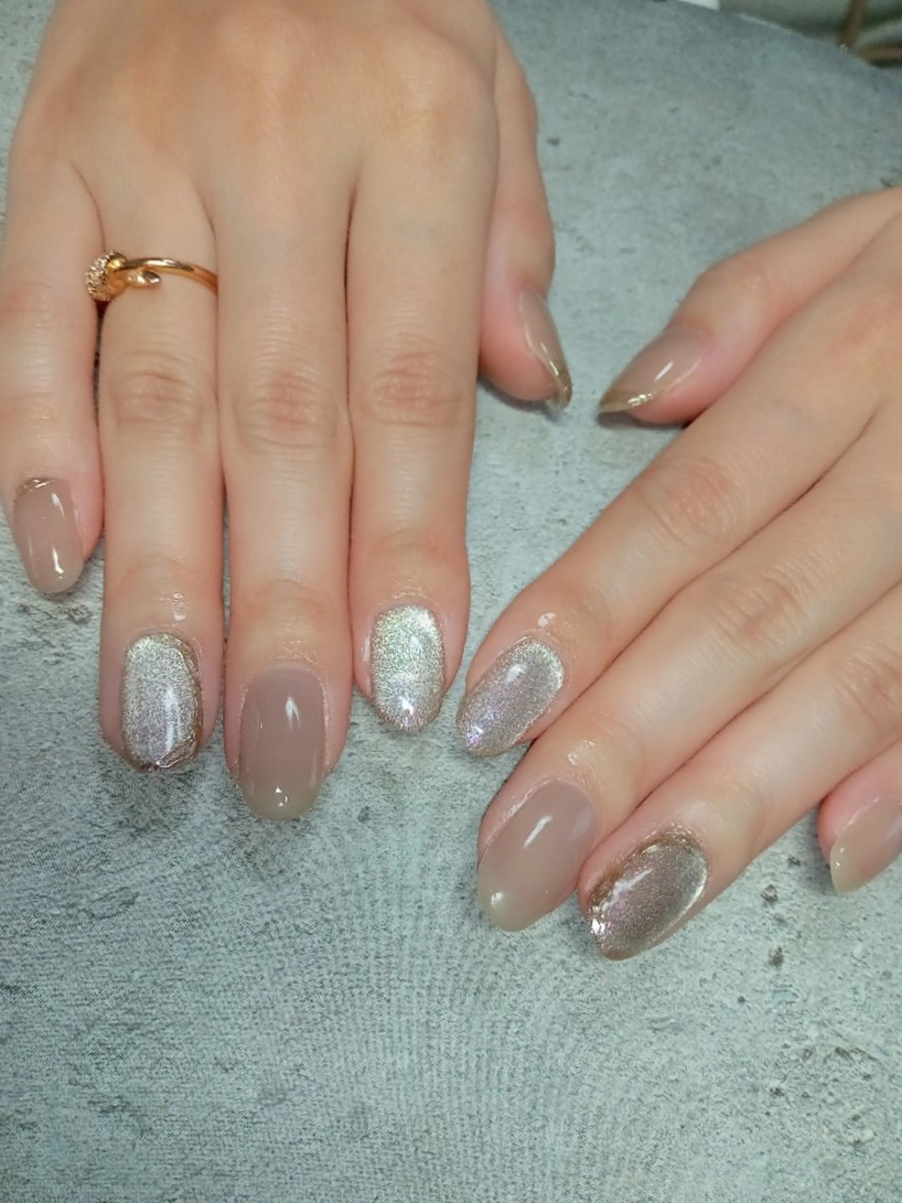 ネイル キラキラネイル マグネットネイル ミラーネイル ハンドネイル flure de neige yukiのネイルデザイン