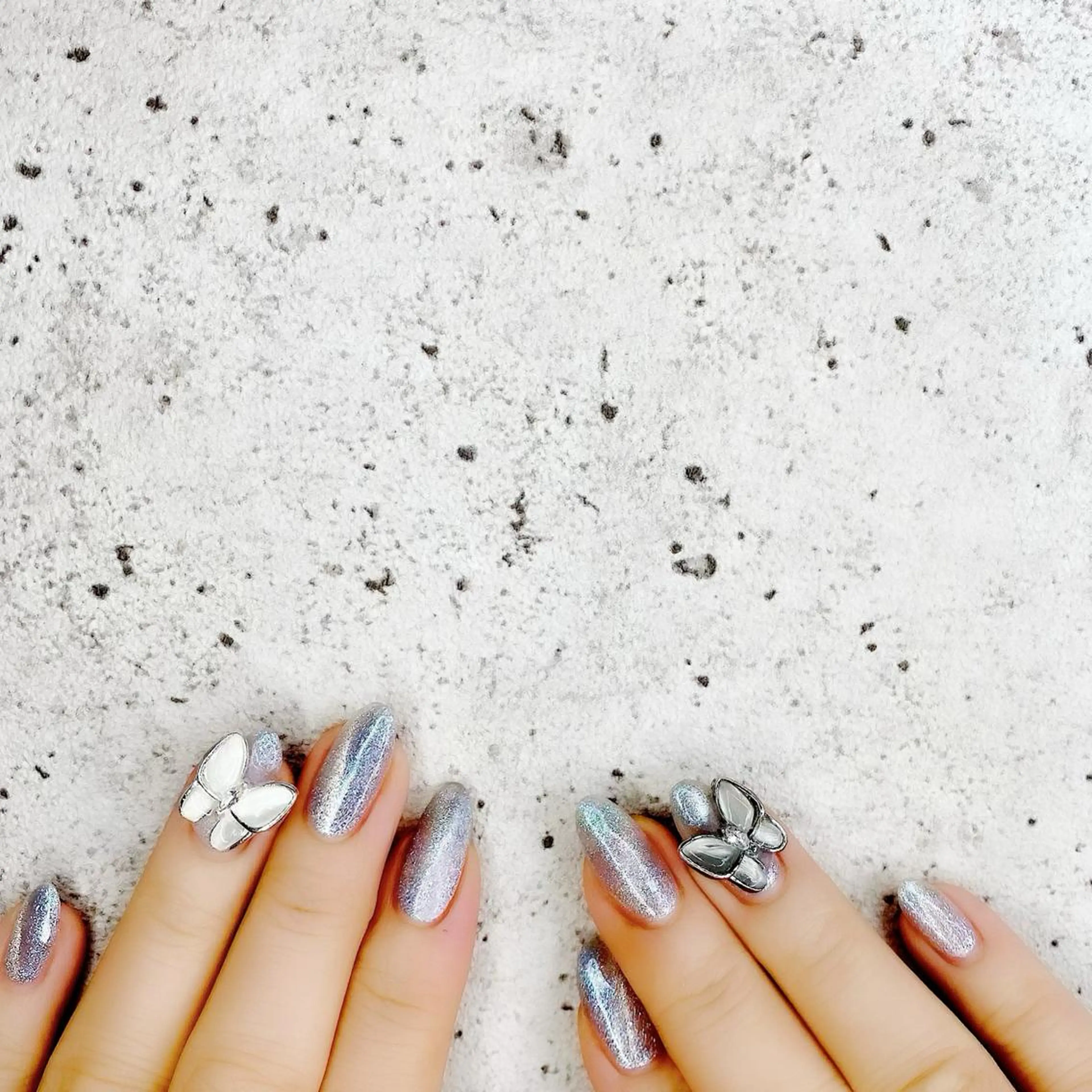 セミロング カラー パーマ ヘアアレンジ メンズ キッズ ネイル マツエク・マツパ ユニコーンカラー マグネットネイル 夏ネイル ハンドネイル Salon Ｋのネイルデザイン