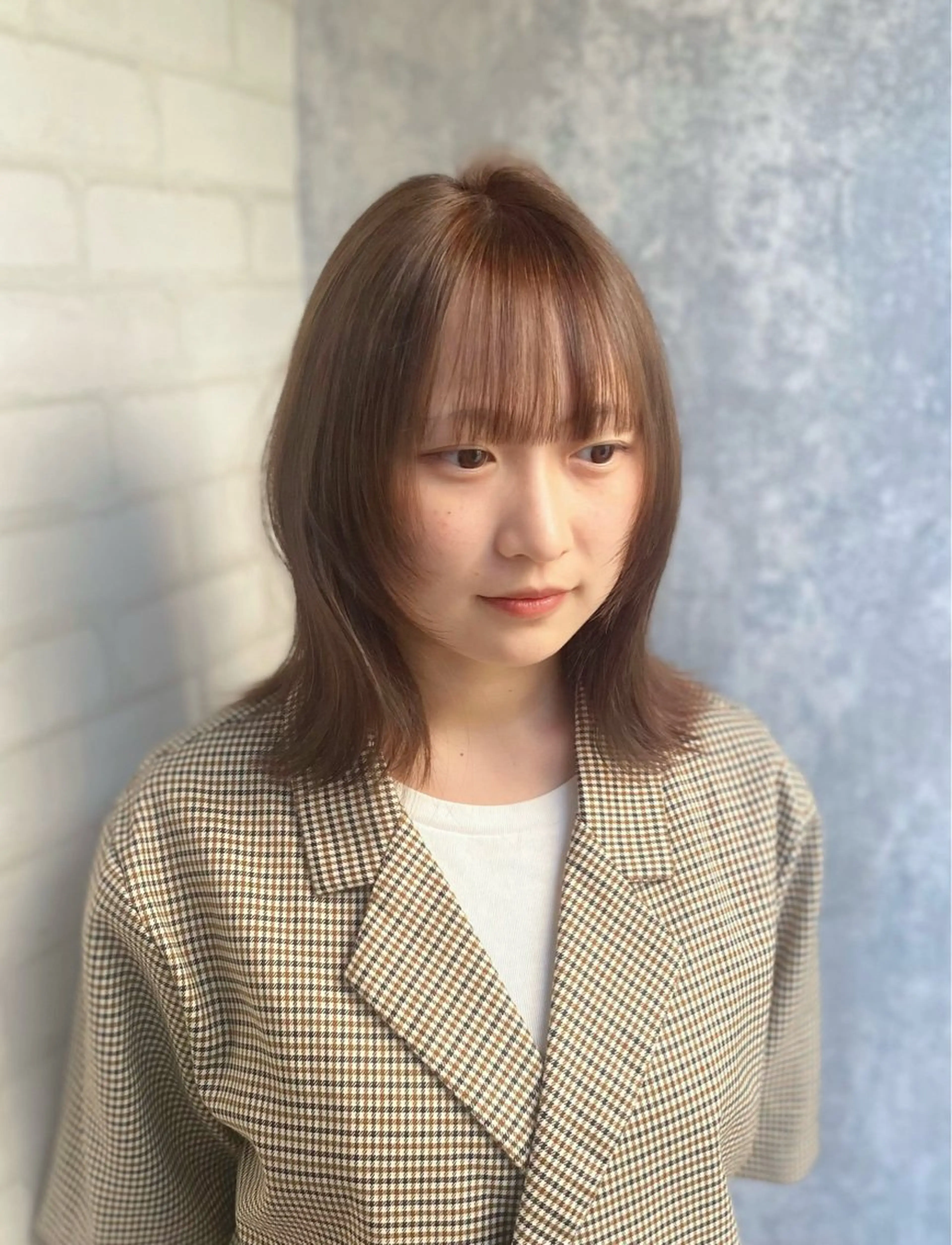 【 ミニモ学割❄️】カット + ケアカラー + クイックトリートメント🐬🪞 《レイヤーカット/顔周りカット》の写真