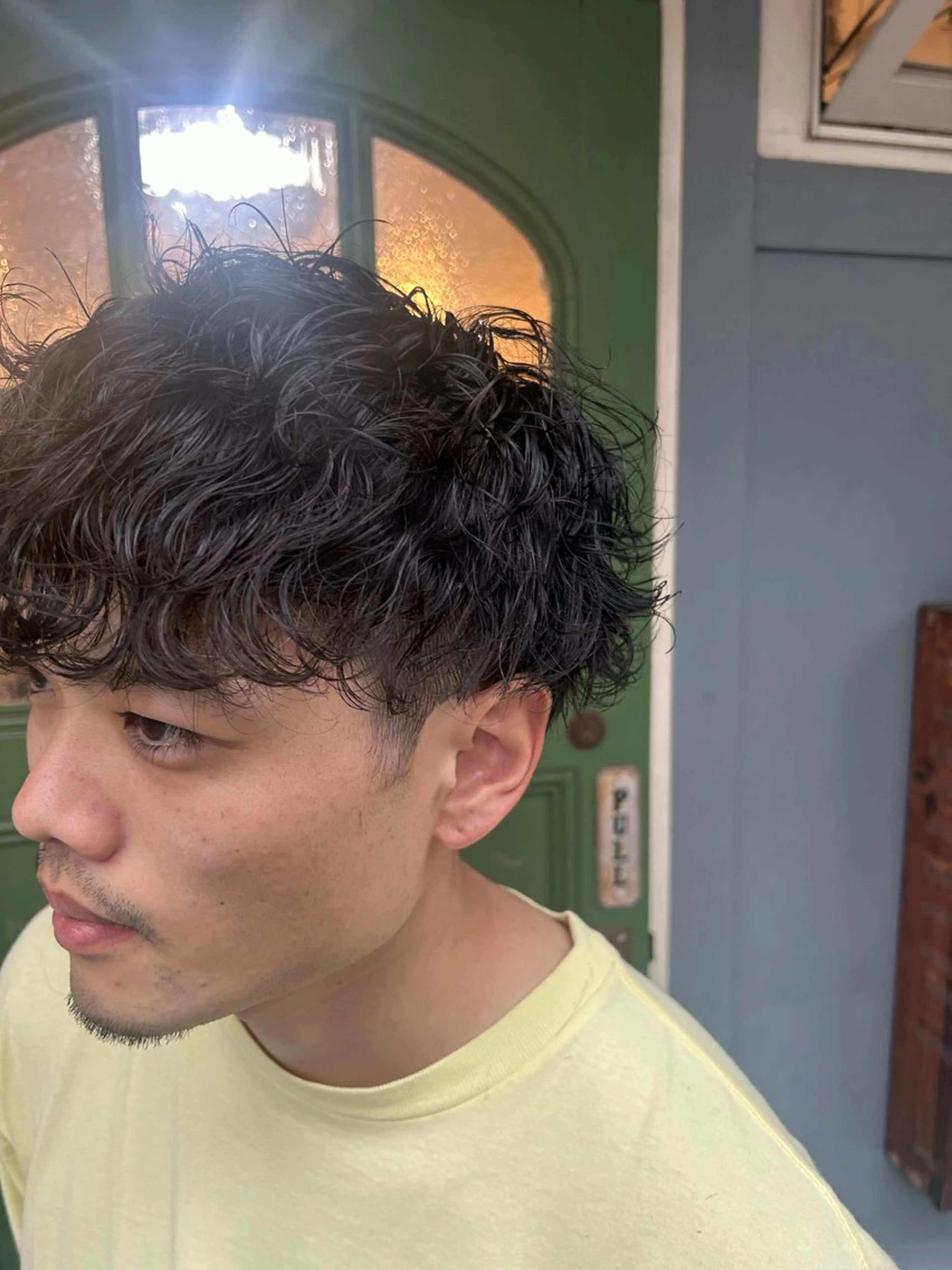 ショート パーマ メンズ カット パーマ 清水千優/パーマ/透 明感カラー/メンズのヘアスタイル