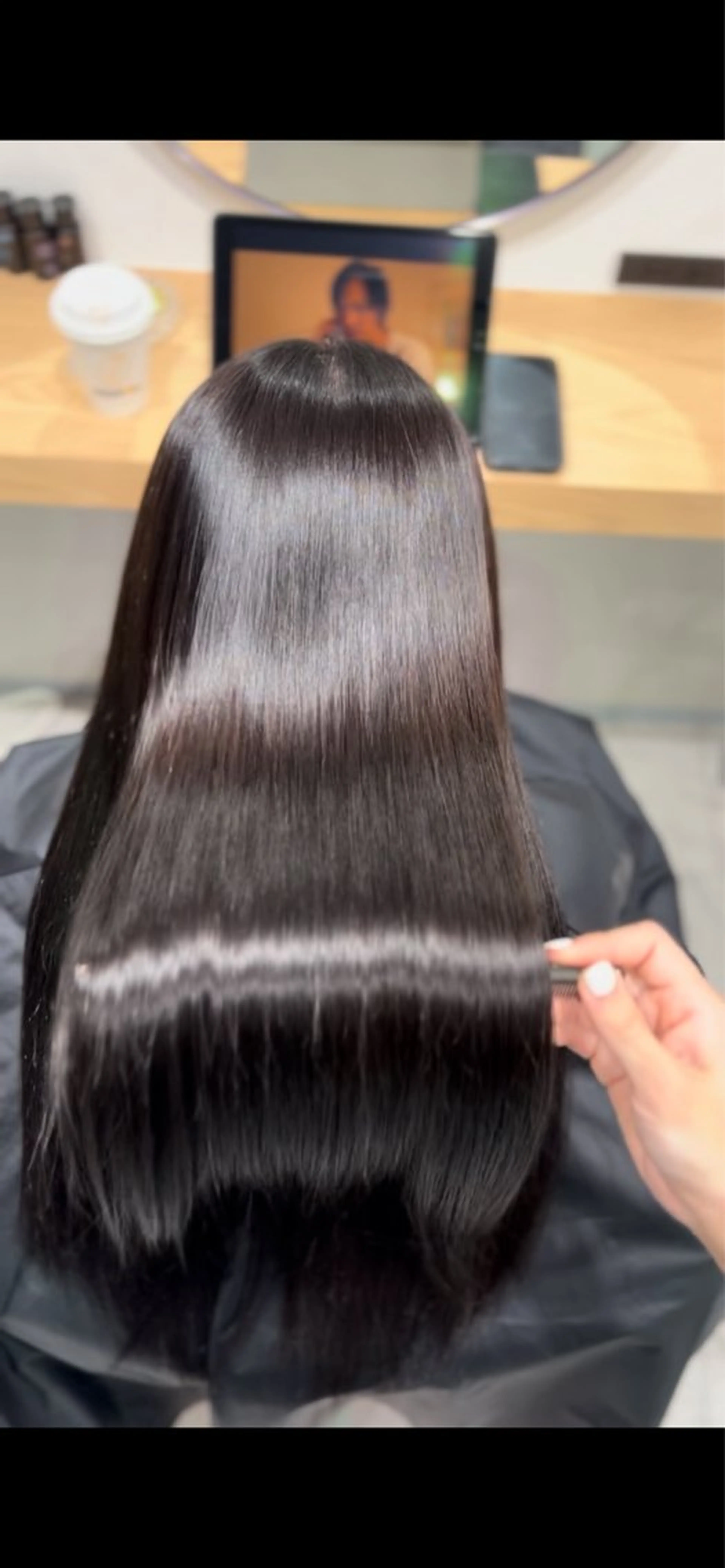 ロング 縮毛矯正 RAF TOKYO 薬院店所属・福岡【髪質改善】 艶カラー/ MIHOのヘアスタイル