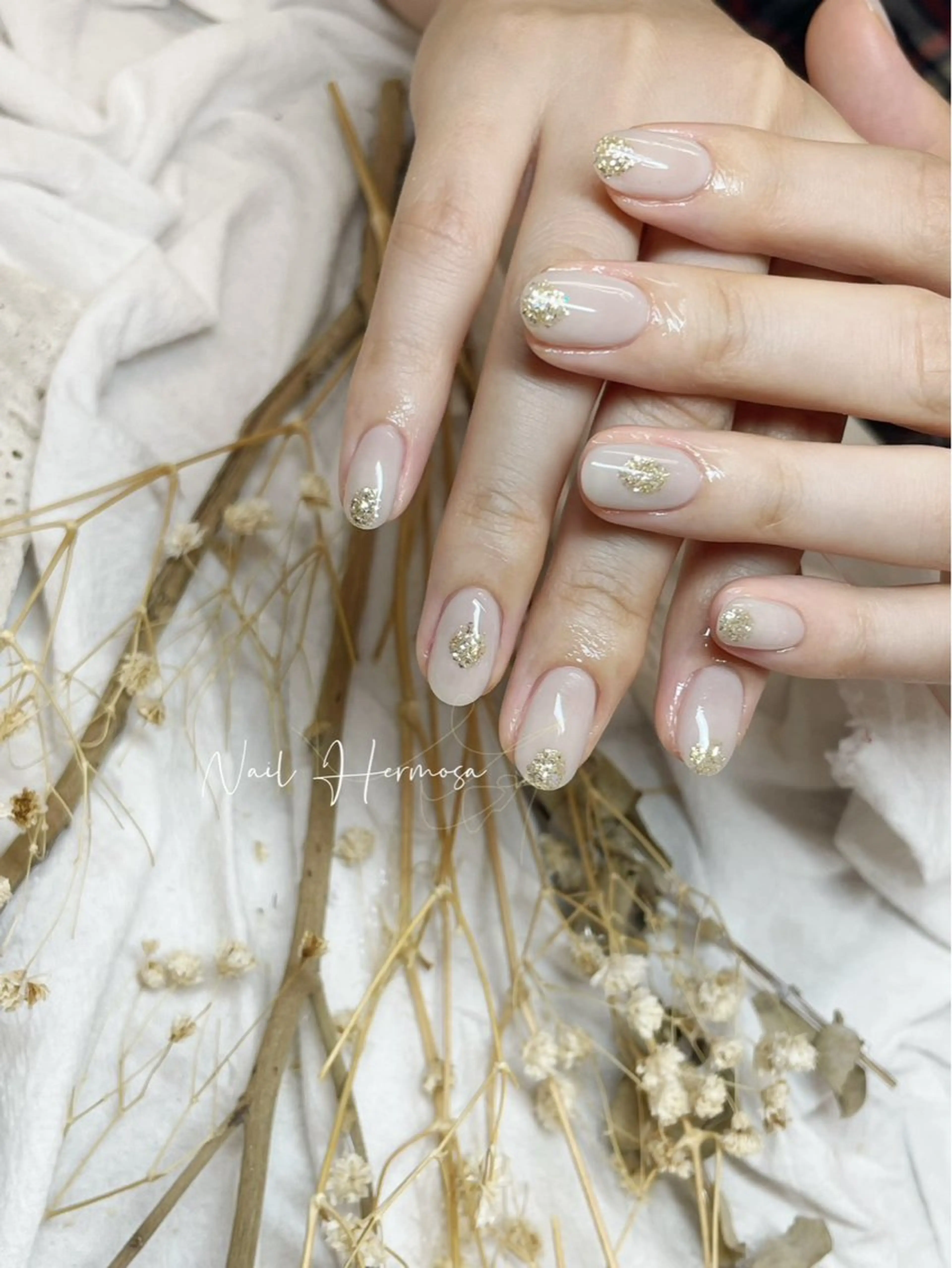 ネイル 長さ出し フラッシュネイル フットネイル ジェルネイル マグネットネイル ハンドネイル エルモサ YURIKAのネイルデザイン