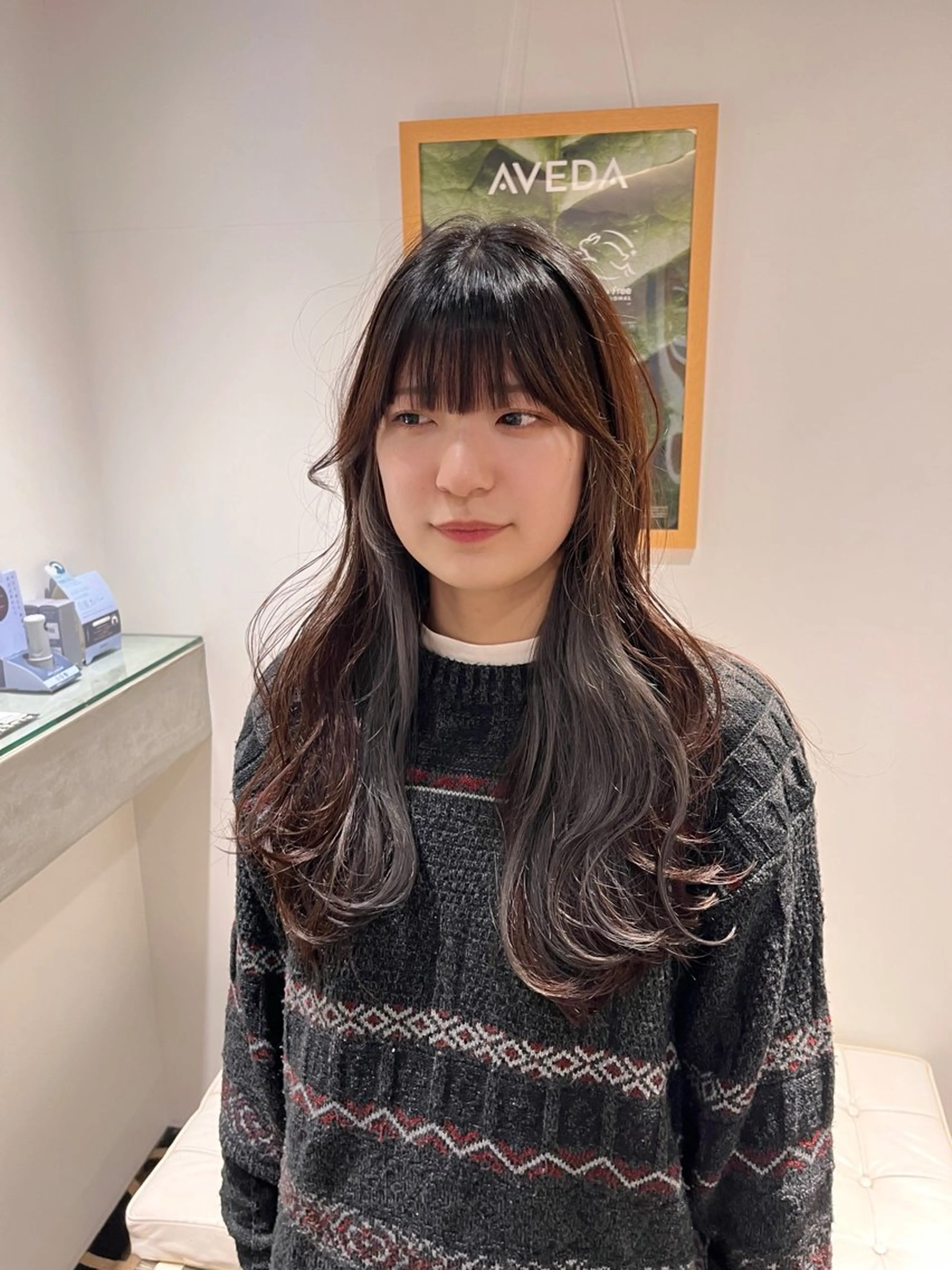 ロング hair make BEHIVE ichibancho AVEDA所属・渡邉  日向子 ・レイヤー、縮毛矯正のヘアスタイル