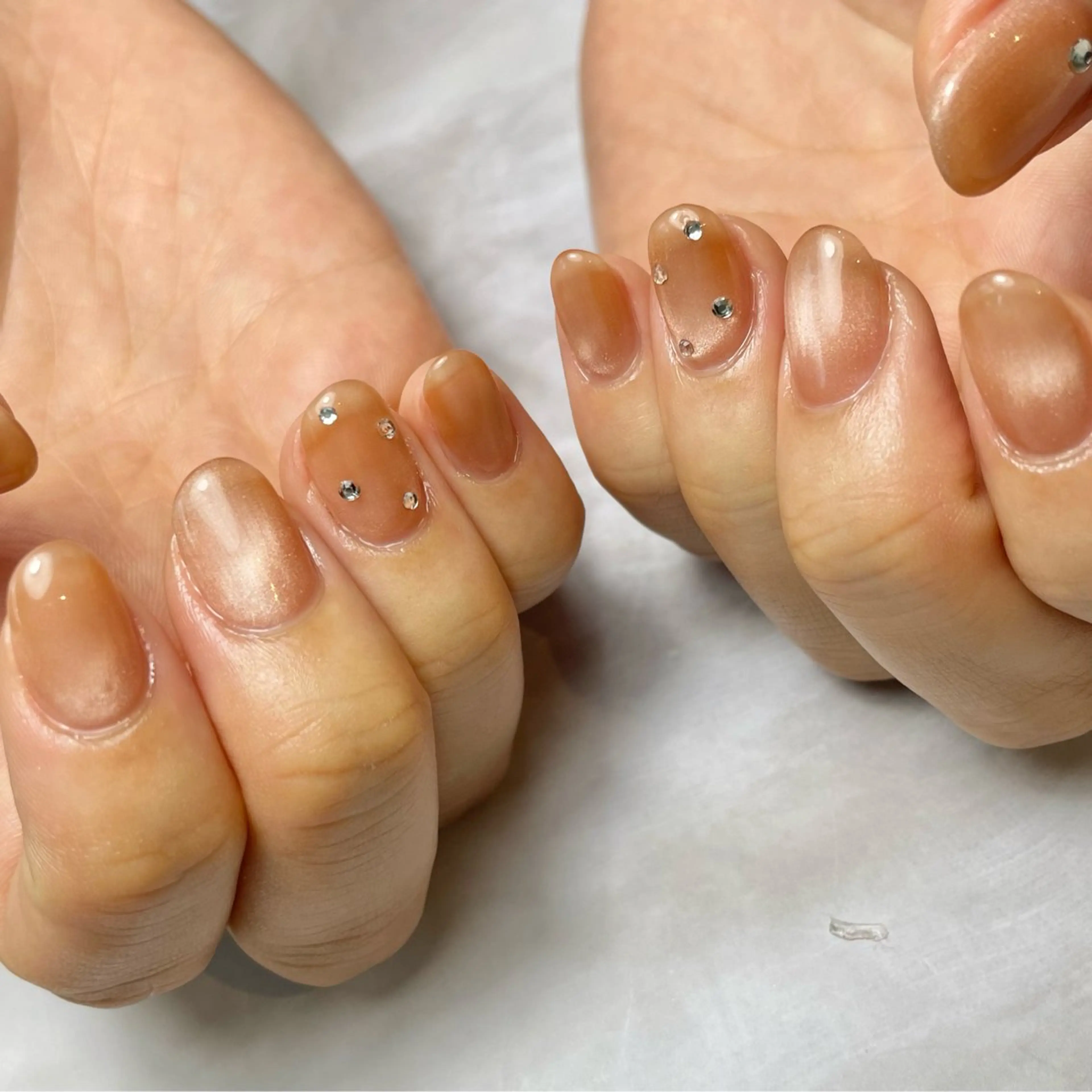 ネイル マグネットネイル マグネットワンカラー ワンカラーネイル ハンドネイル Reflection marikoのネイルデザイン