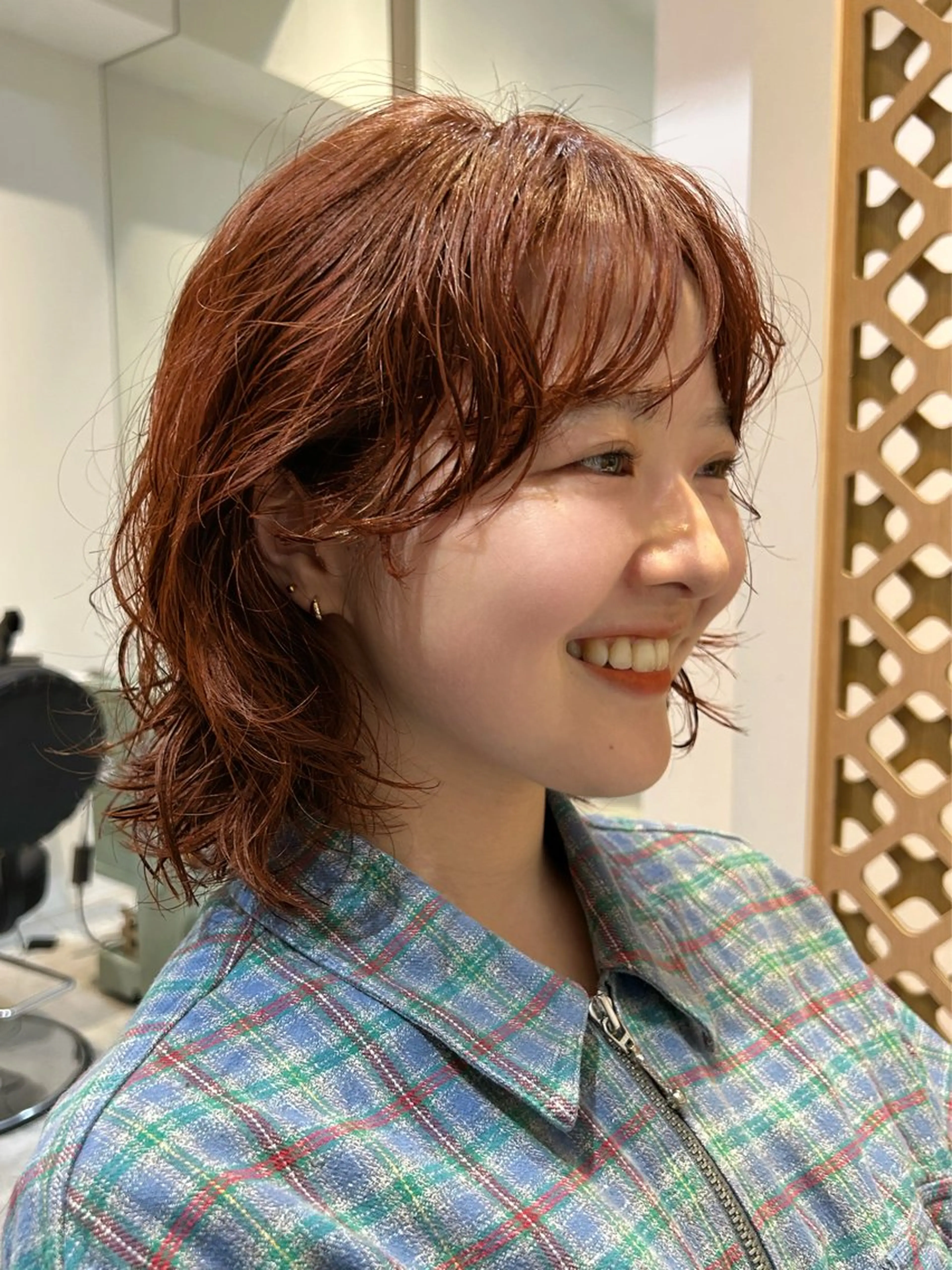 ショート カラー パーマ ベージュカラー オレンジ オレンジベージュ カット ヘアカラー suu所属・マンツーマン施術✂︎ machikaのヘアスタイル