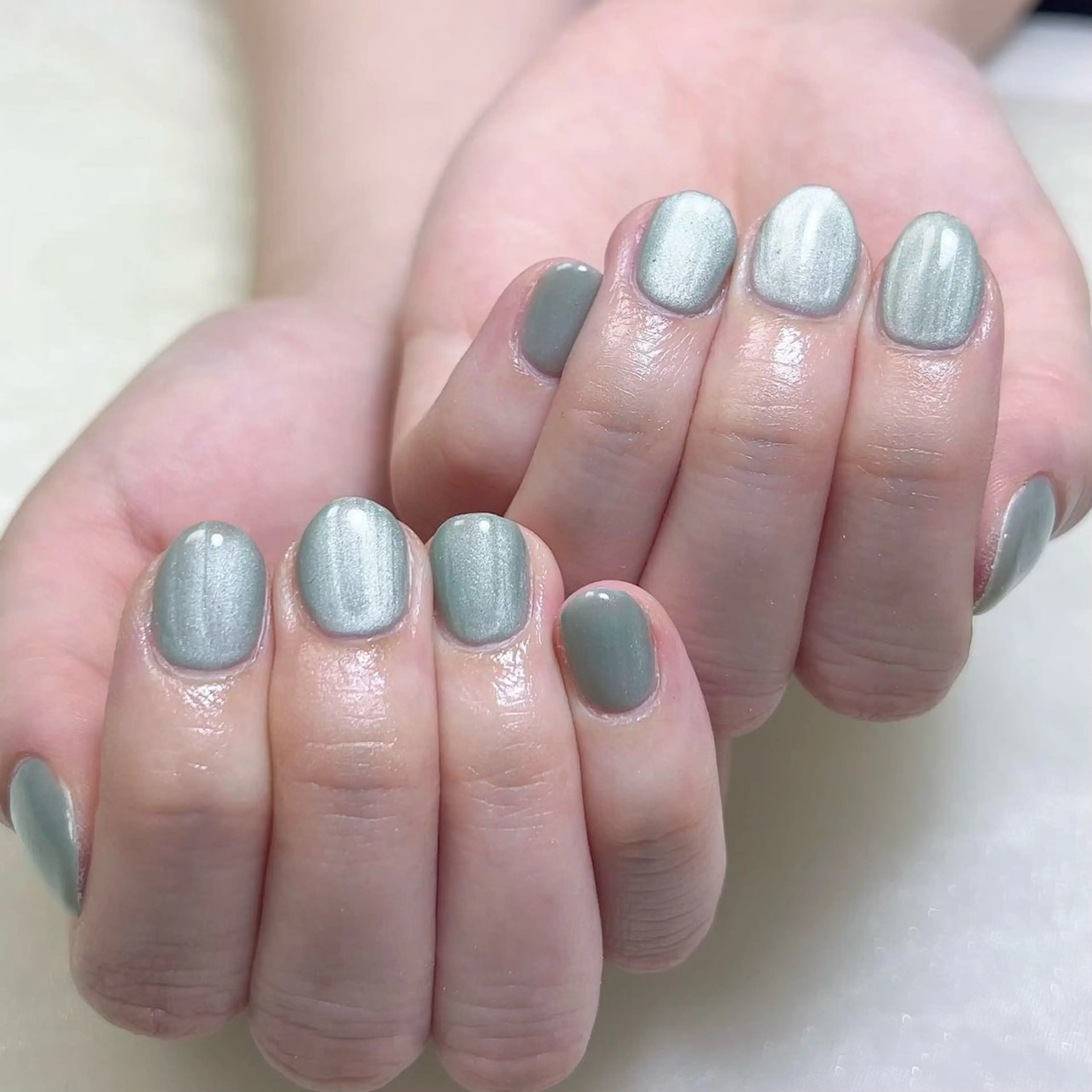 メンズ ネイル マグネットネイル ハンドネイル Nail salon 木にいるのネイルデザイン