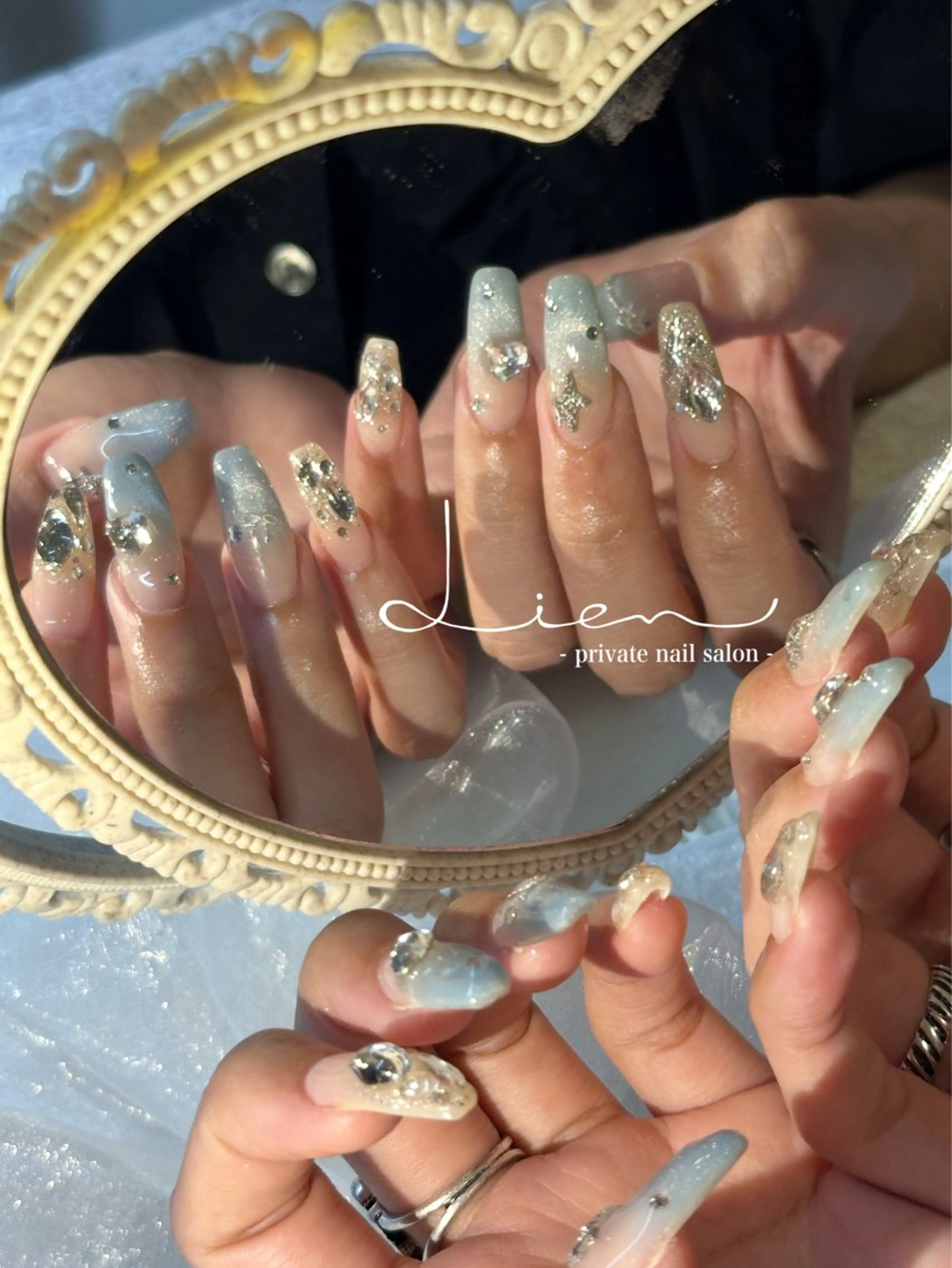 ネイル ロングネイル ハンドネイル Lien 【リアン】北堀江のネイルデザイン