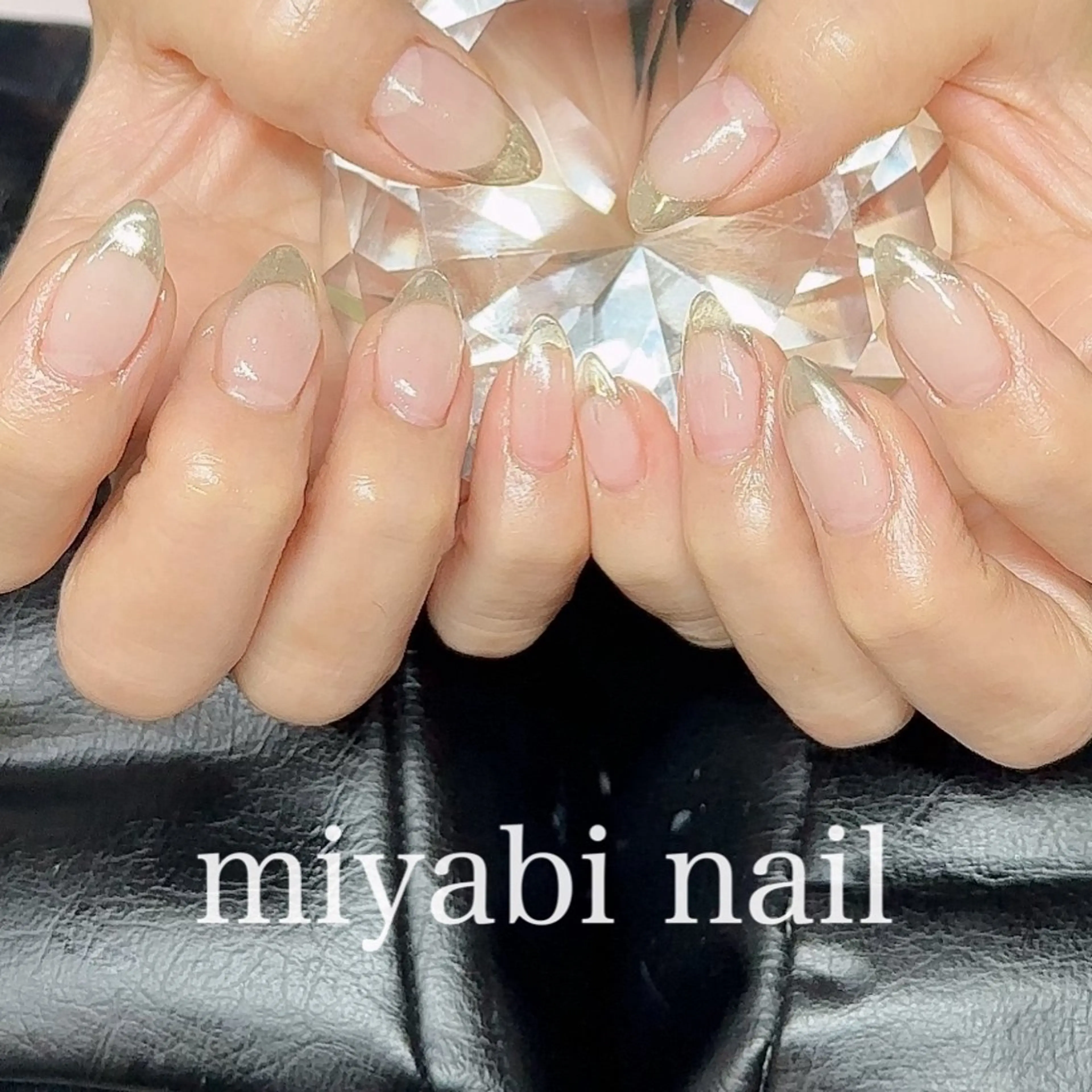 ネイル クリアネイル フレンチネイル ジェルネイル ミラーネイル 持ち込み ハンドネイル miyabi nail 桂川駅近くのネイルデザイン