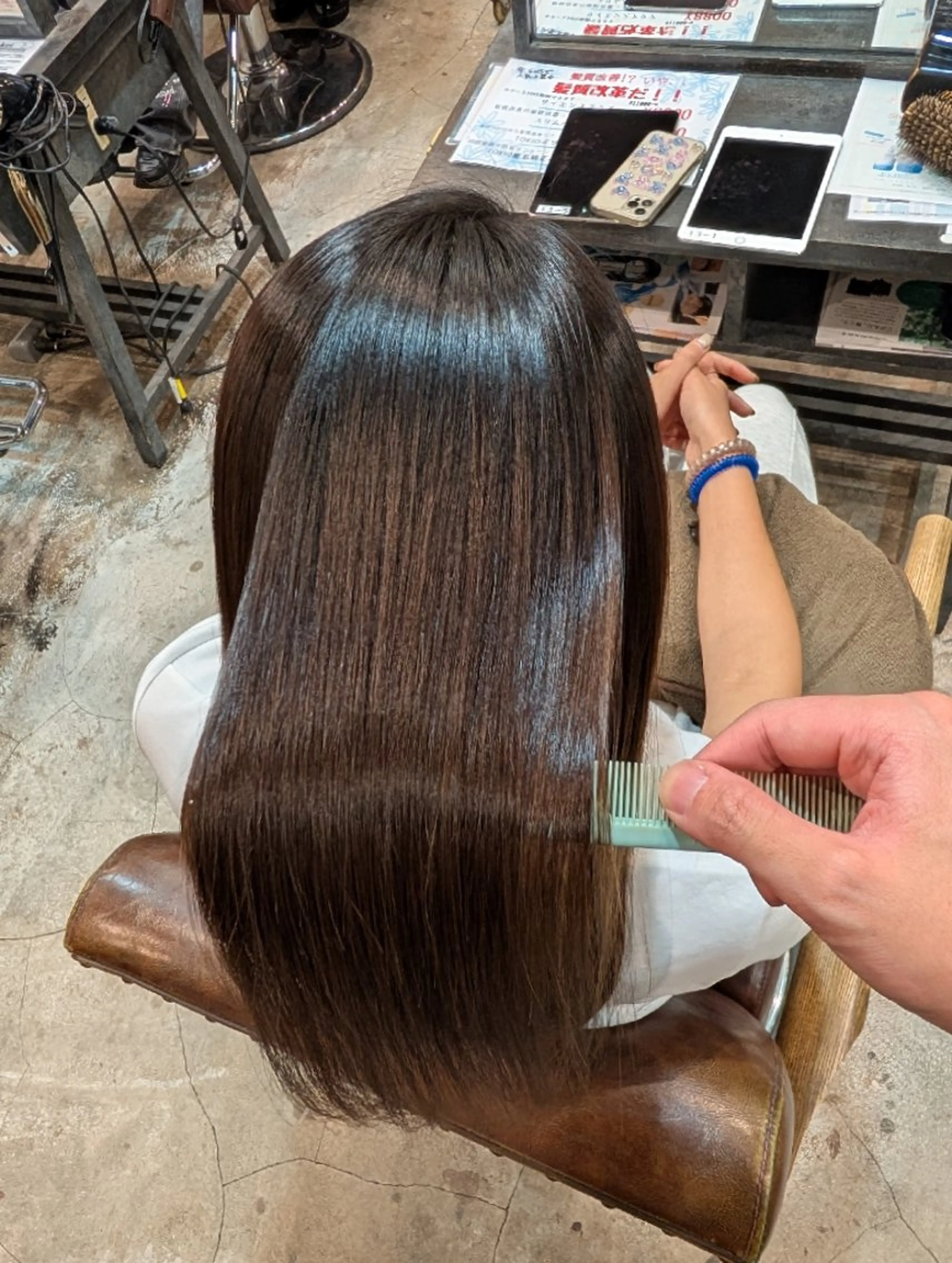 ミディアム パーマ カラー 縮毛矯正 トリートメント 美髪矯正/縮毛矯正/ 髪質改善/店長 山下のヘアスタイル