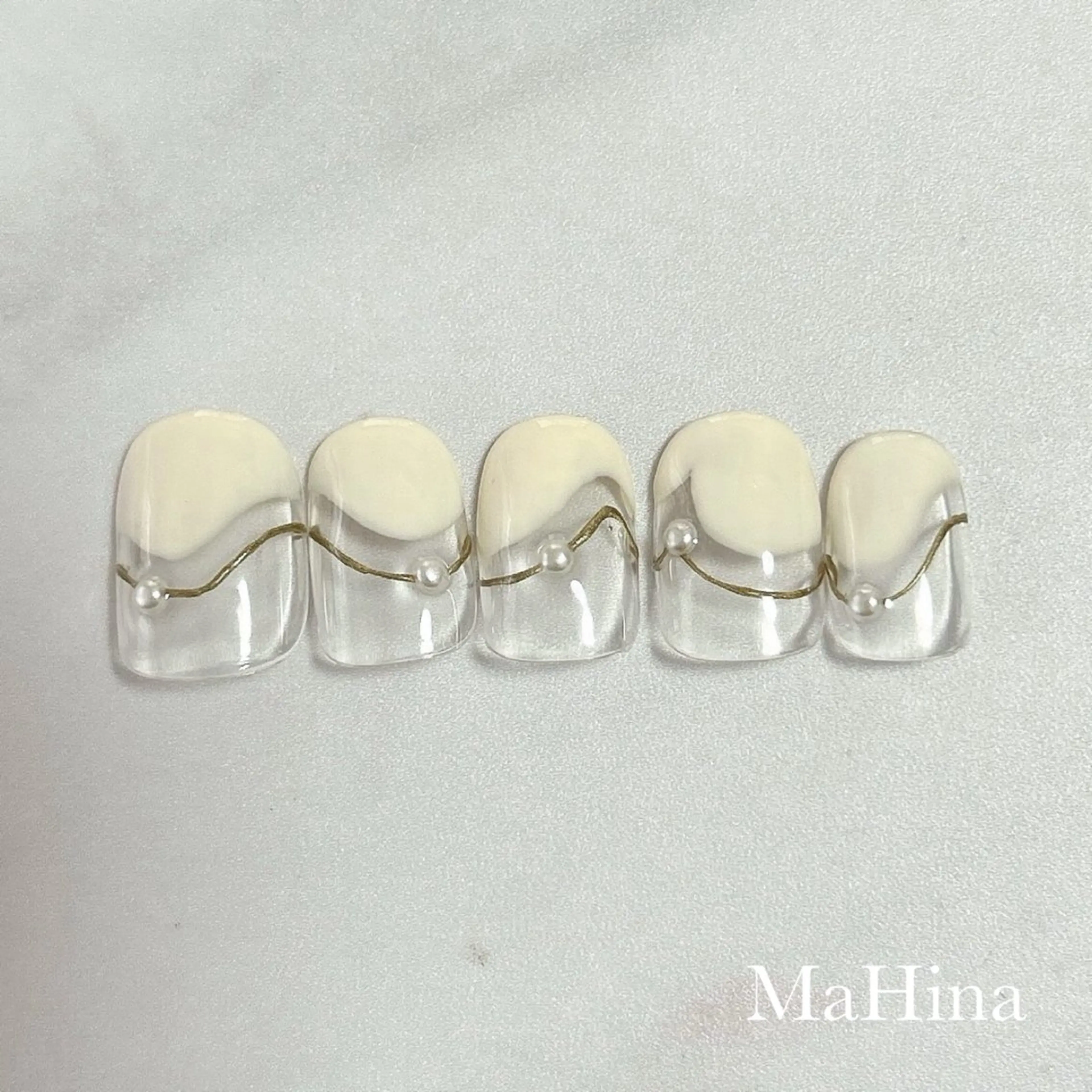 ネイル フレンチネイル ジェルネイル ハンドネイル Healing Salon...MaHina(マヒナ)所属・MaHina🌙 salonのネイルデザイン