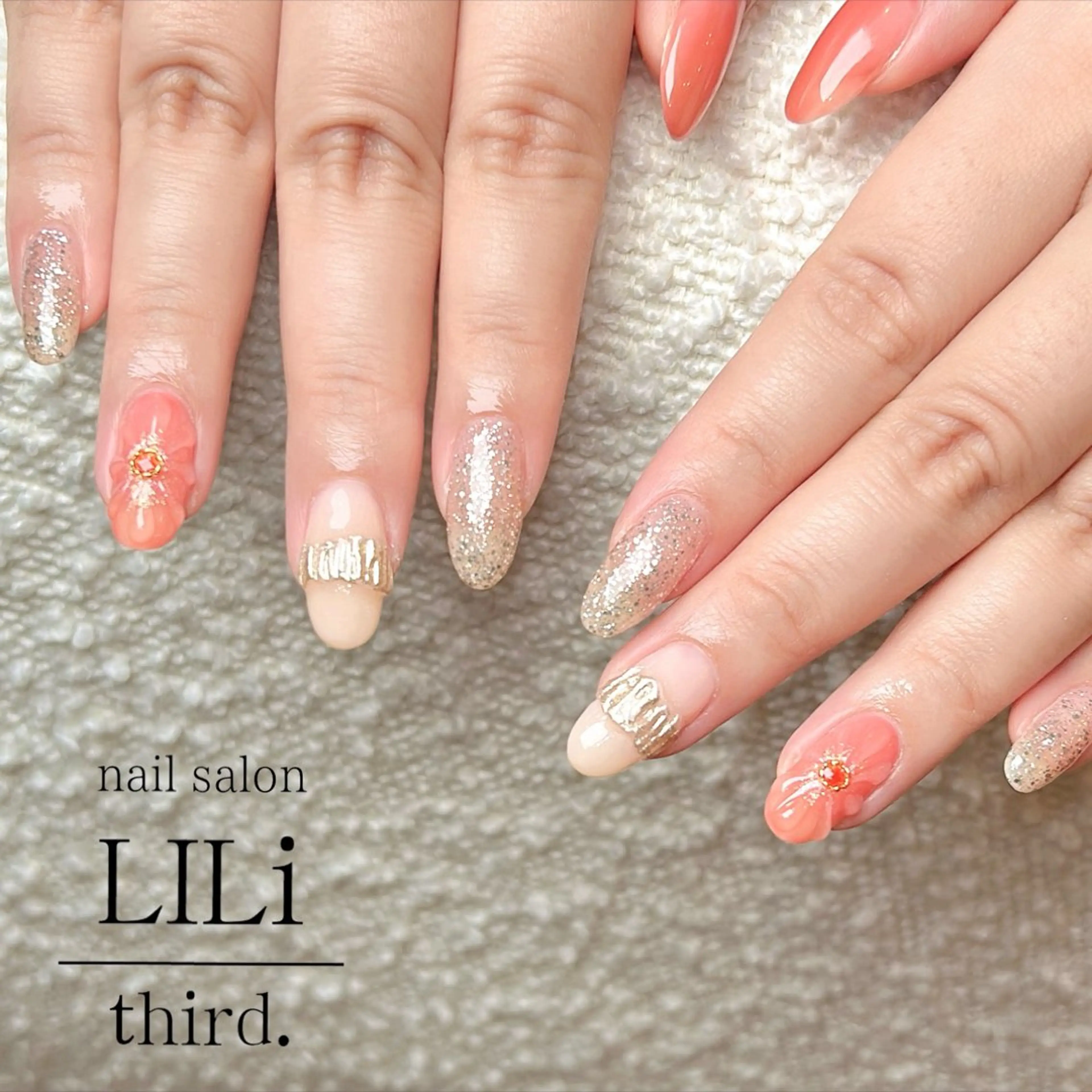 ネイル ピンク ハンドネイル nail salon LILi third.所属・Saya ᵕ̈*のネイルデザイン