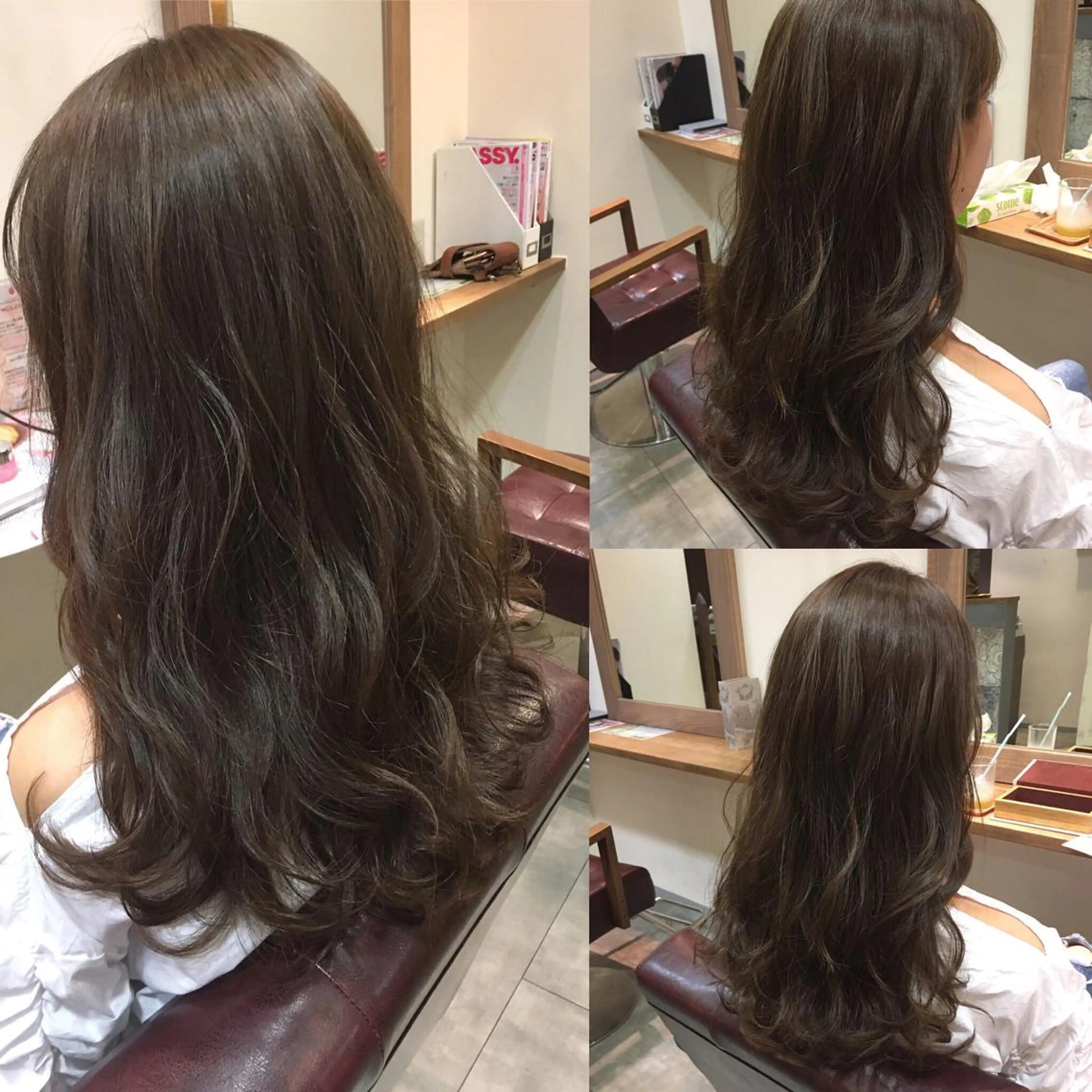 ロング カラー アッシュ hair salon Ranun髪質改善のヘアスタイル