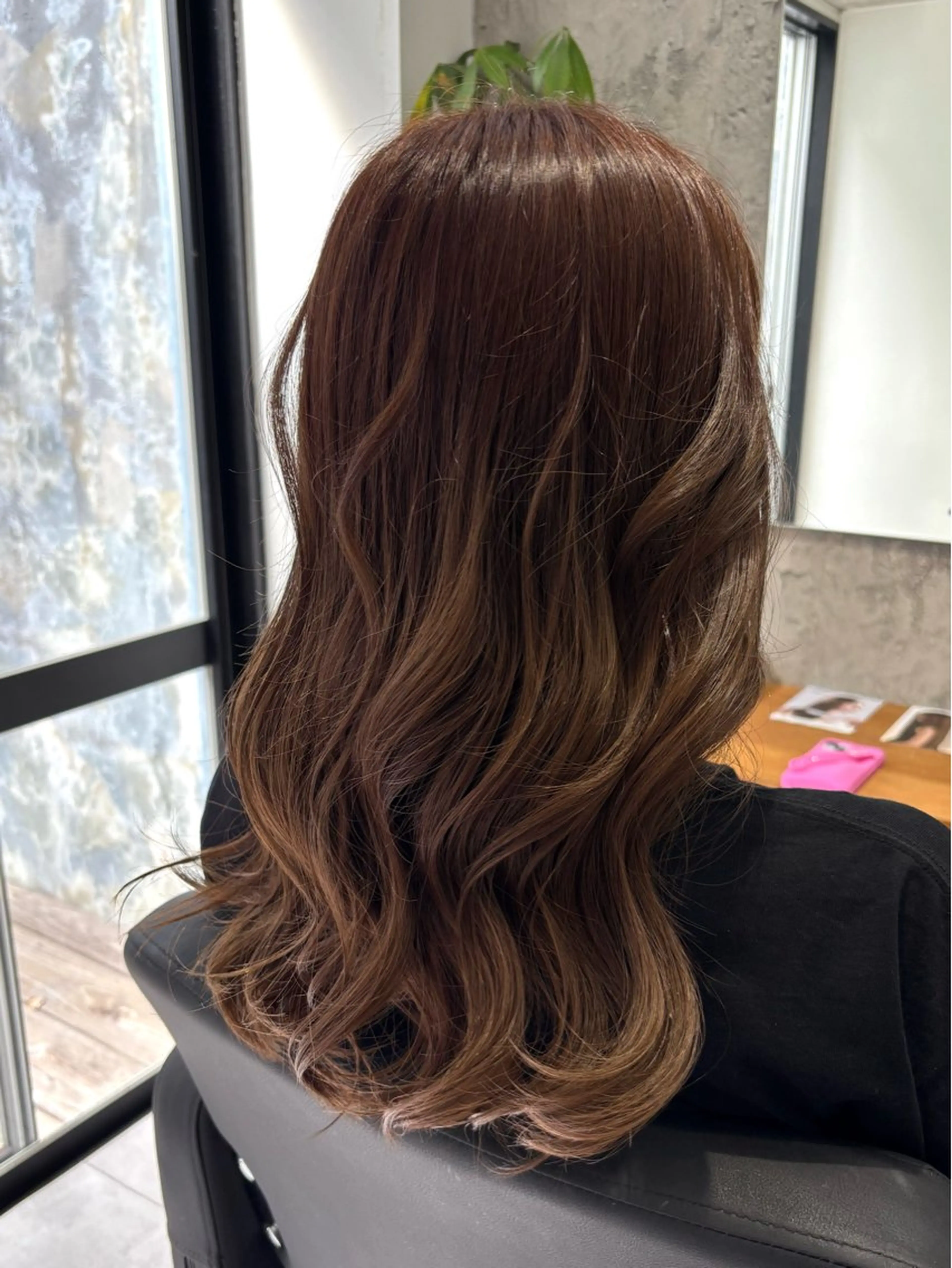 ロング ヘアカラー トリートメント yuzuki 【北谷】のヘアスタイル