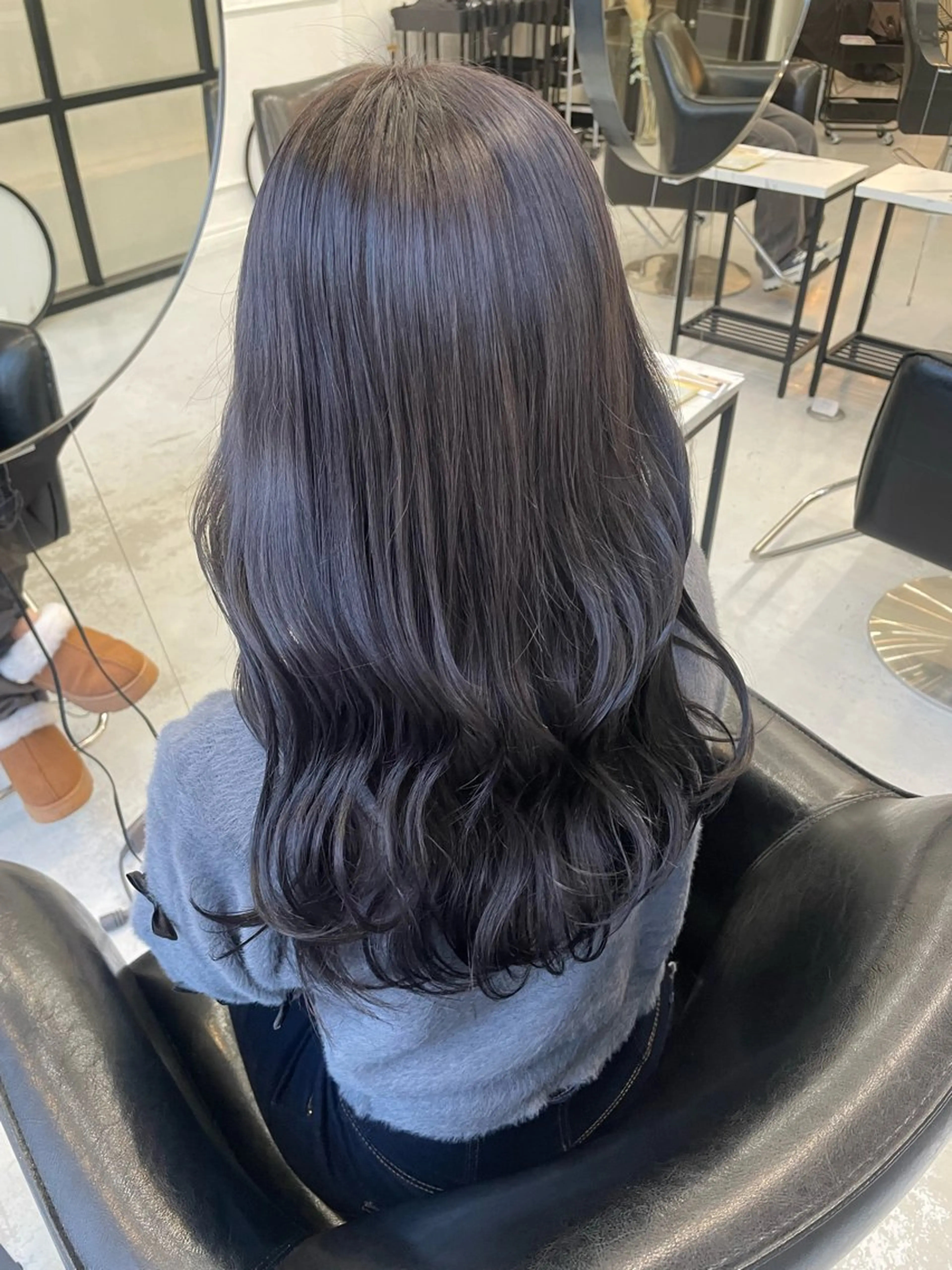 ロング パープルカラー ヘアカラー MaisonHALU さくらのヘアスタイル