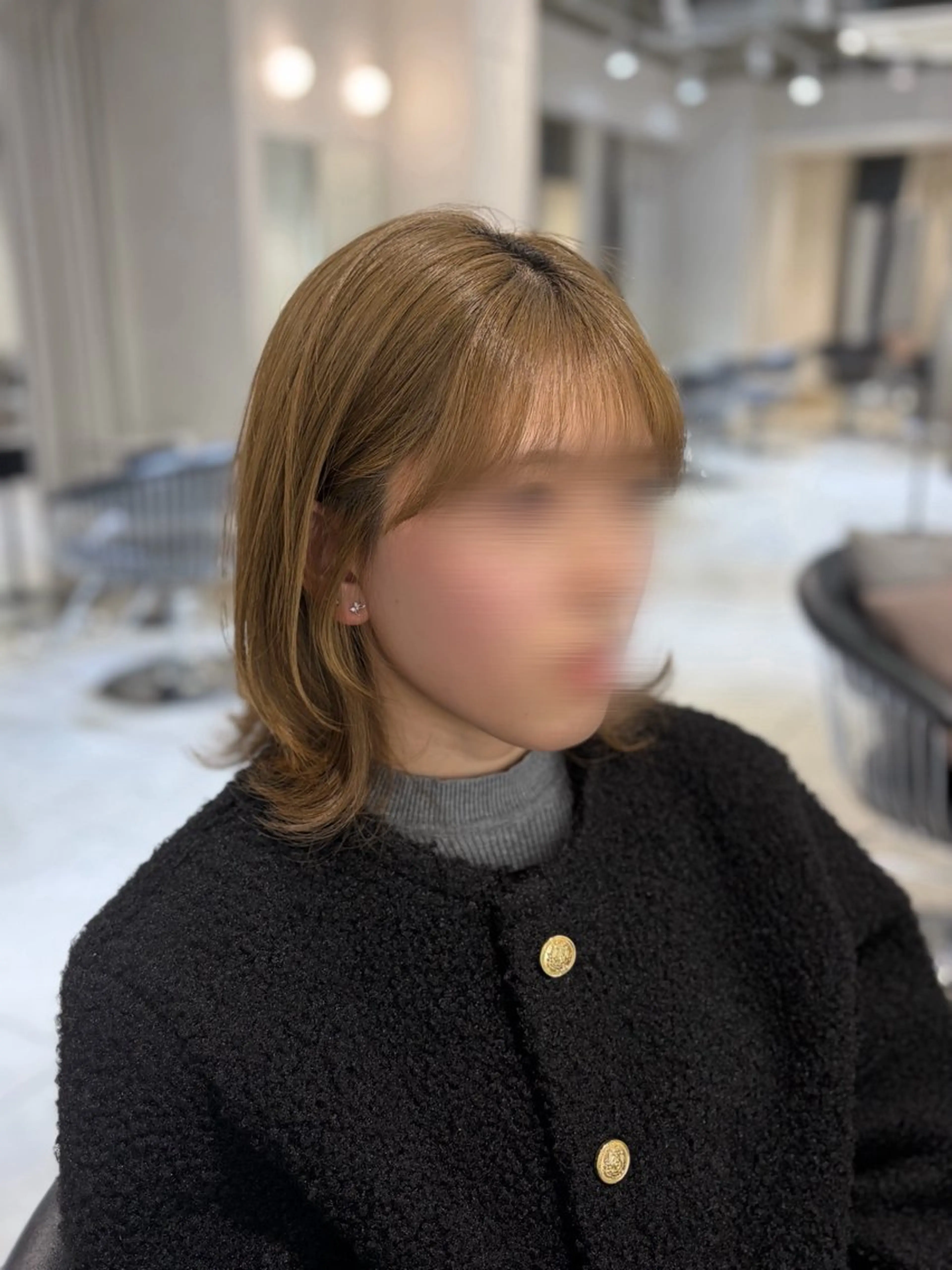 ミディアム ハイトーン/ミルク ティー🤍reinaのヘアスタイル