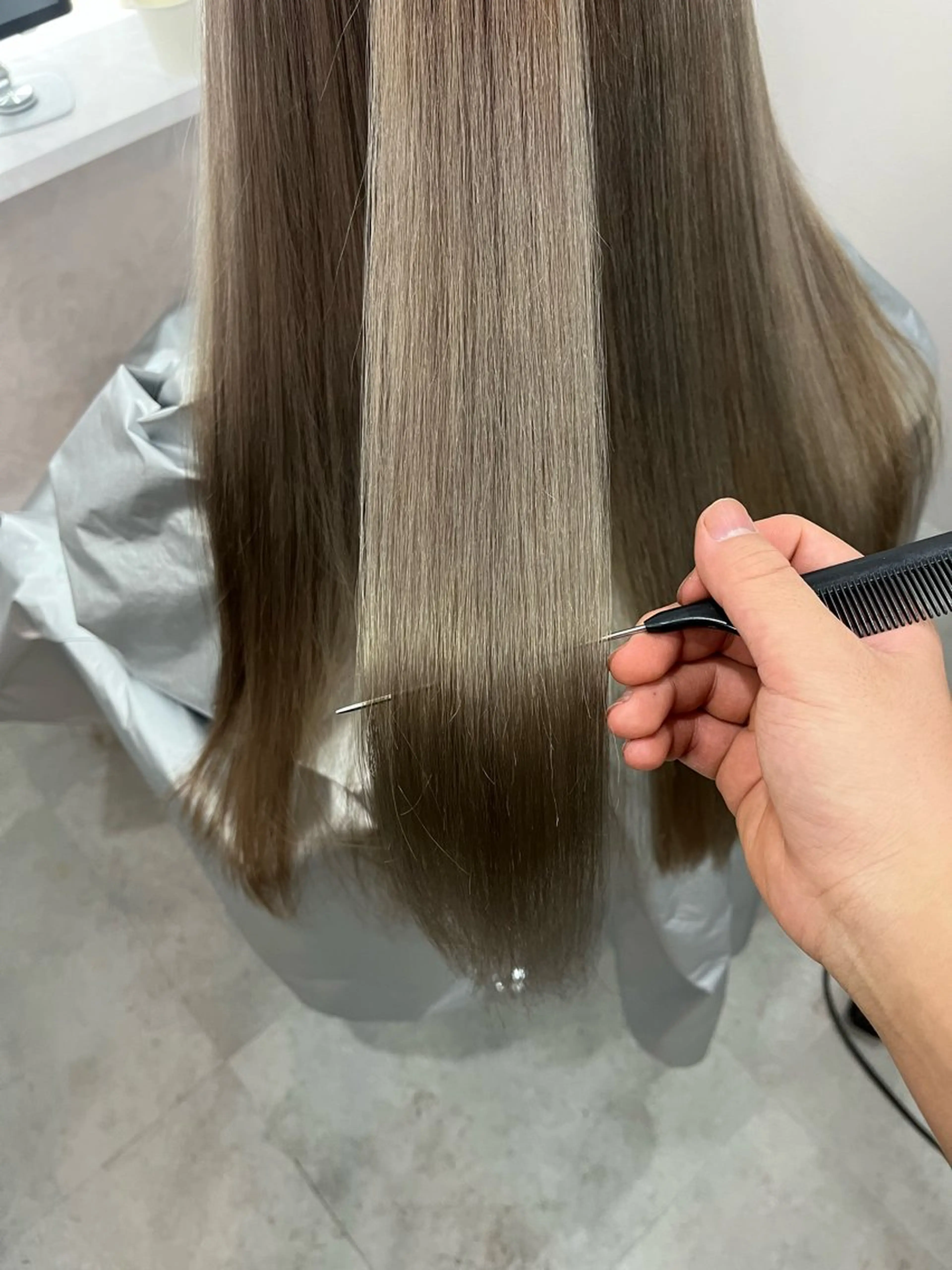 ロング カラー ブリーチ ケアブリーチ 髪質改善 辻 一馬のヘアスタイル