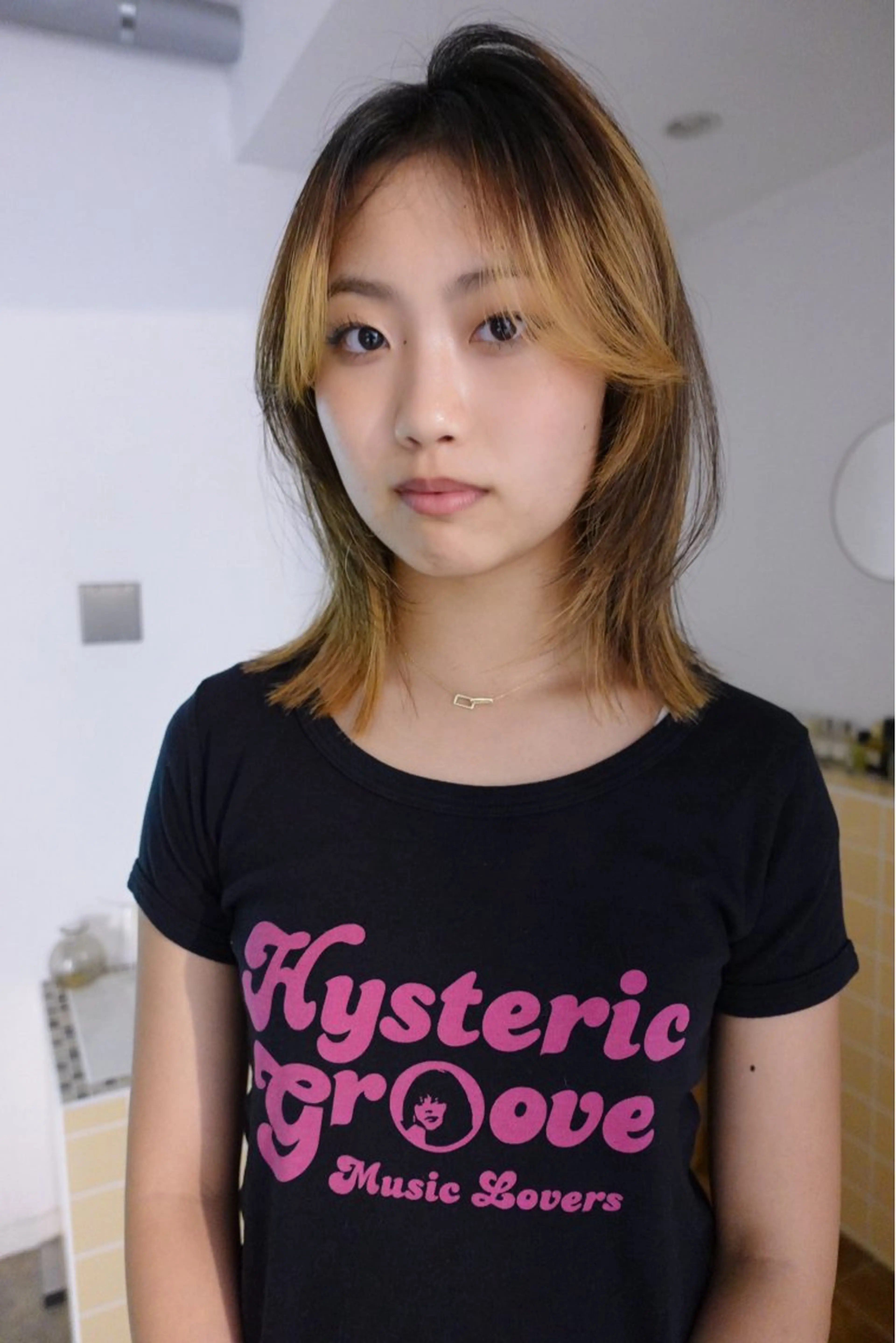 ミディアム カット sakura🌸 レイヤー/韓国ヘアのヘアスタイル