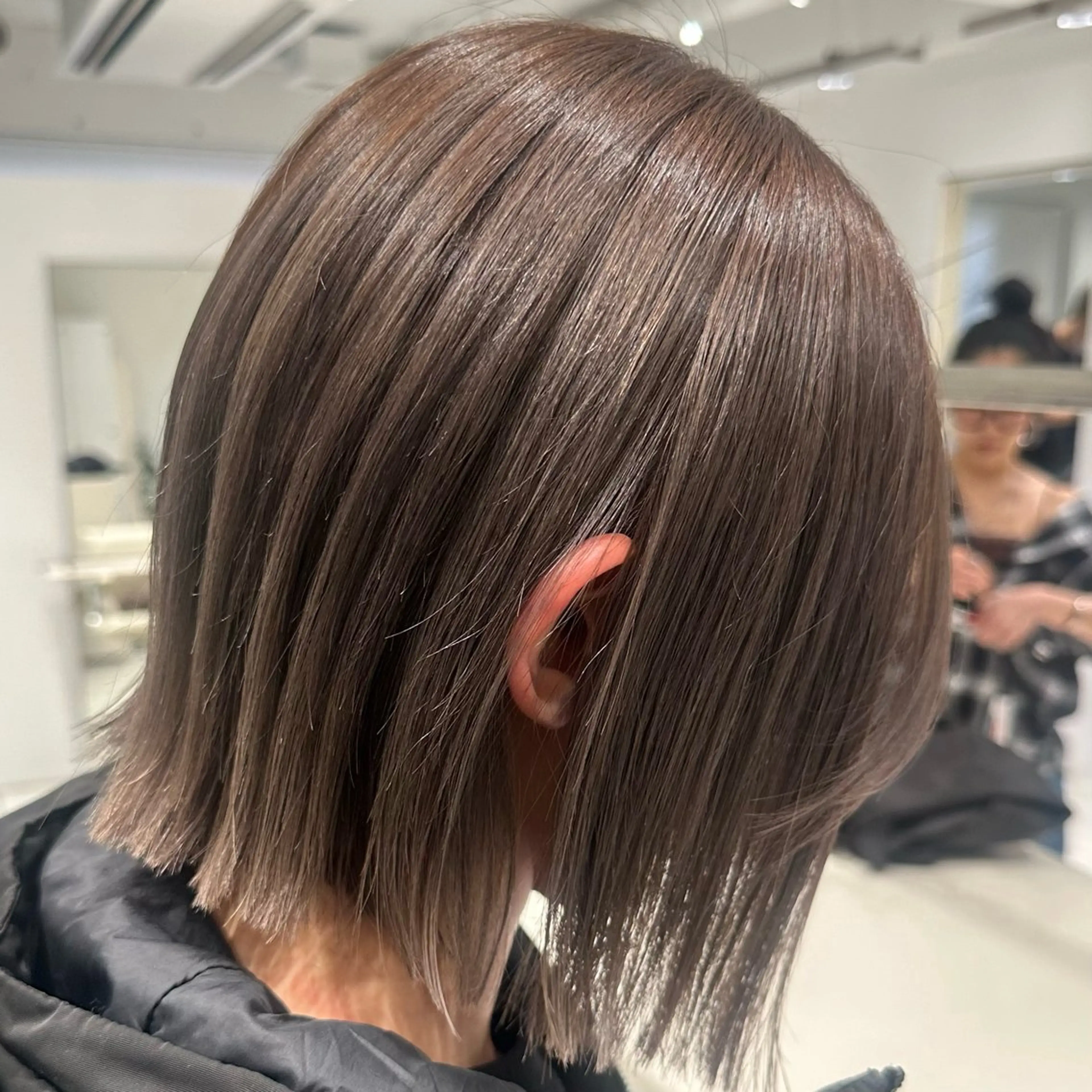 ショート カット トリートメント ヘッドスパ ヘアセット 地毛風/グレージュ よしだひろのじょうのヘアスタイル