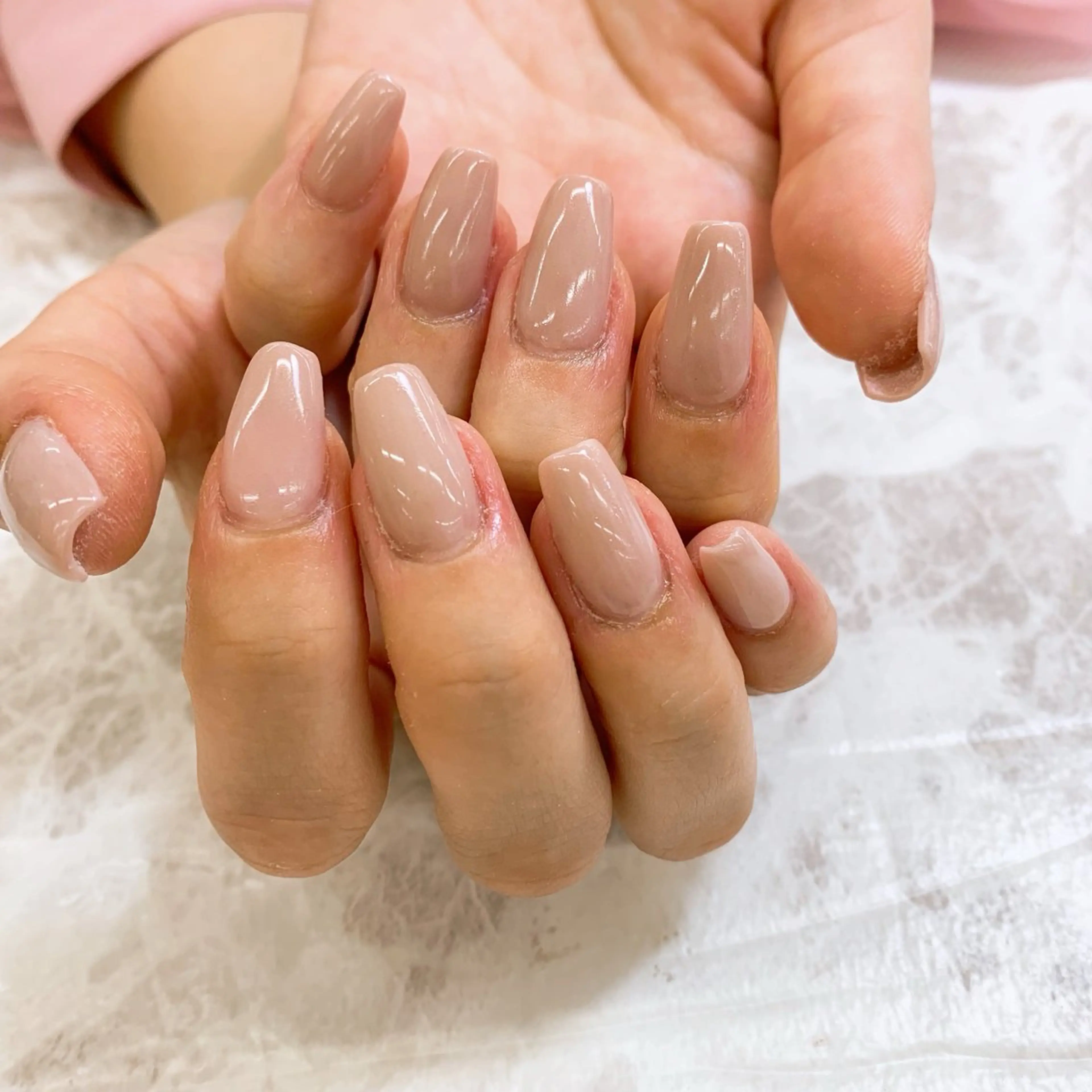 オフ無し【スカルプ】ワンカラー🩷🩵 ◆シンプル1色使用◆ファイル・丁寧なドライケア込の写真