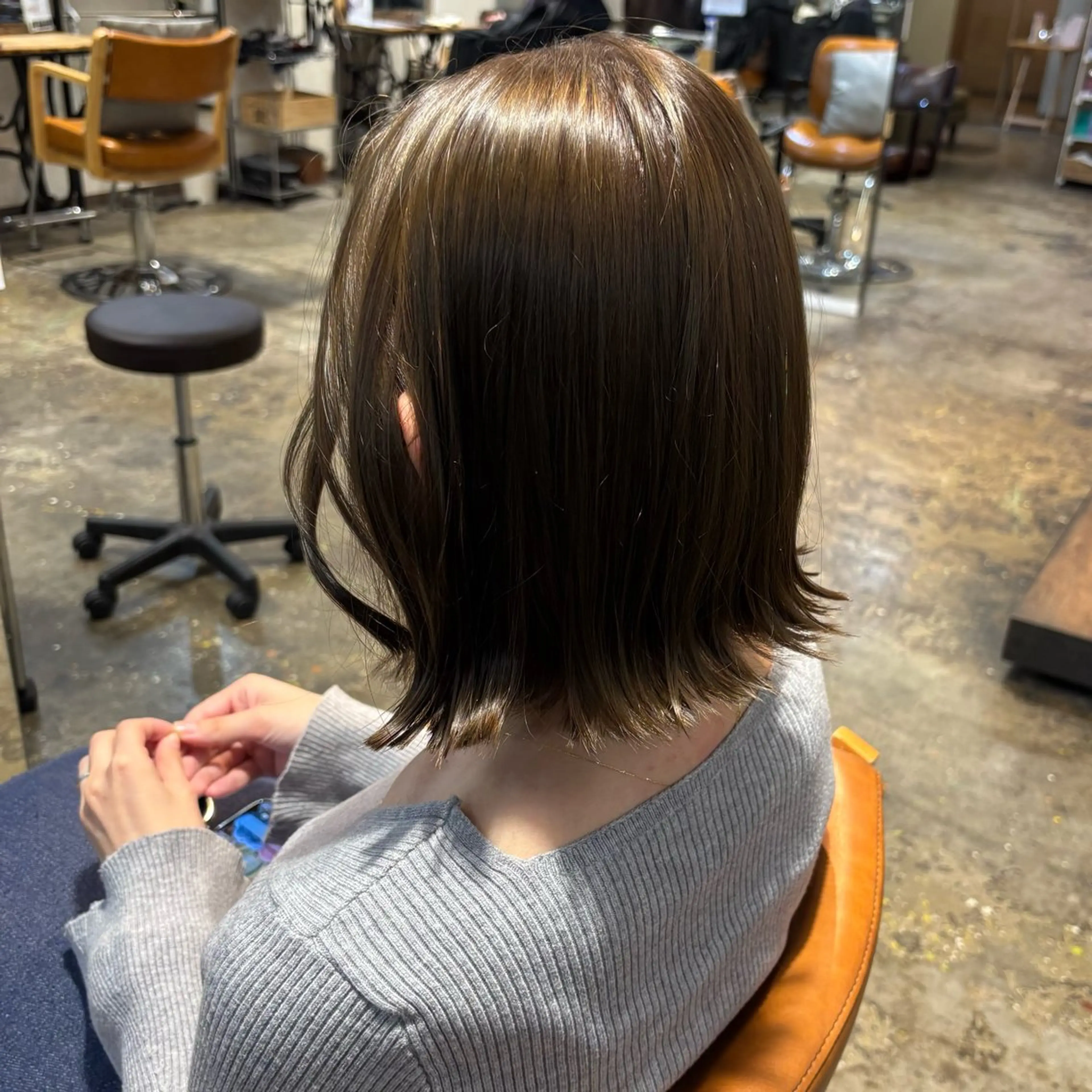 ミディアム カラー ミディアムパーマ ブリーチ ブリーチなしカラー カット ヘアカラー トリートメント seiya/ beigeのヘアスタイル