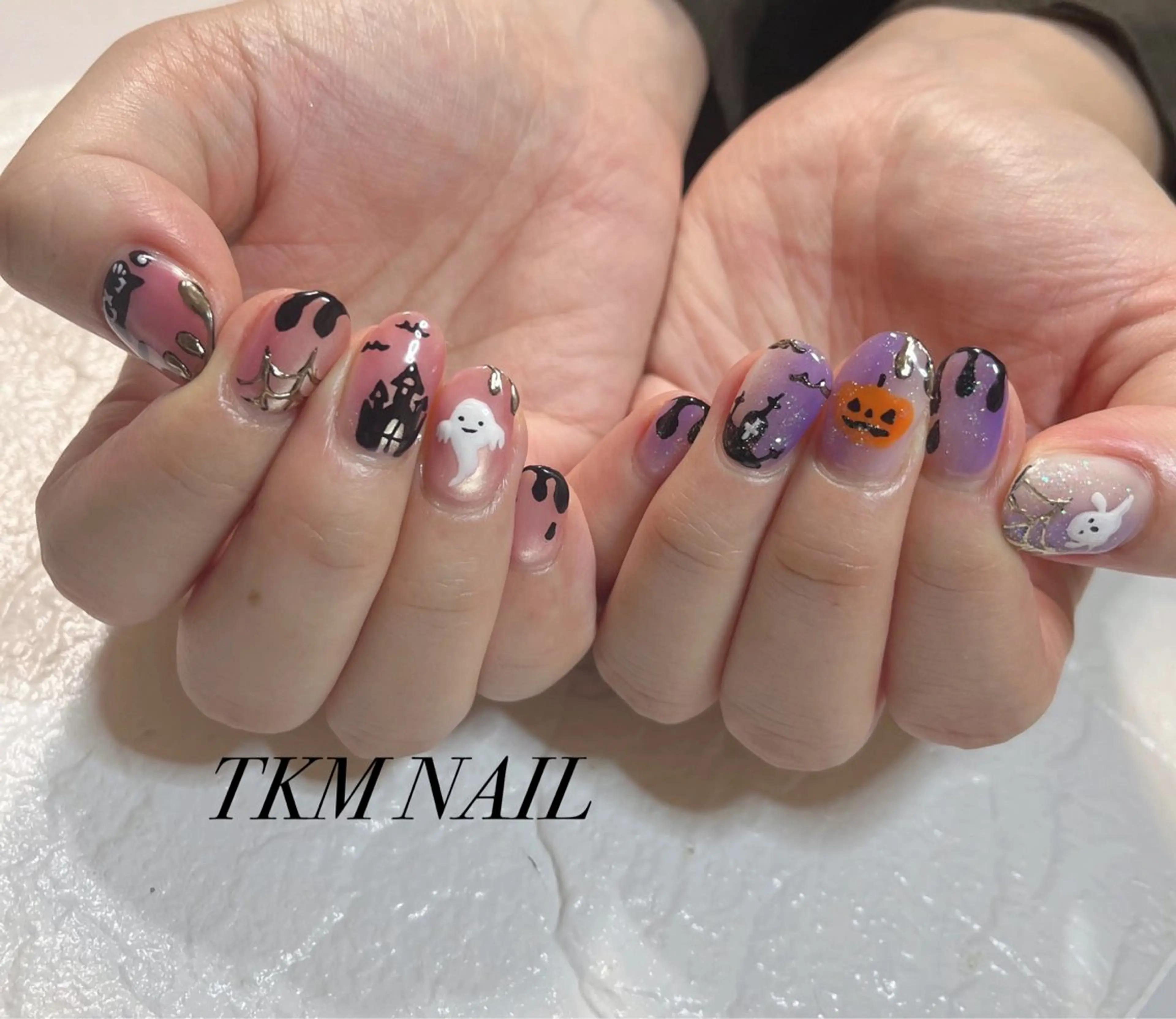 ネイル ハロウィン 持ち込み ______ TKM  NAILのネイルデザイン
