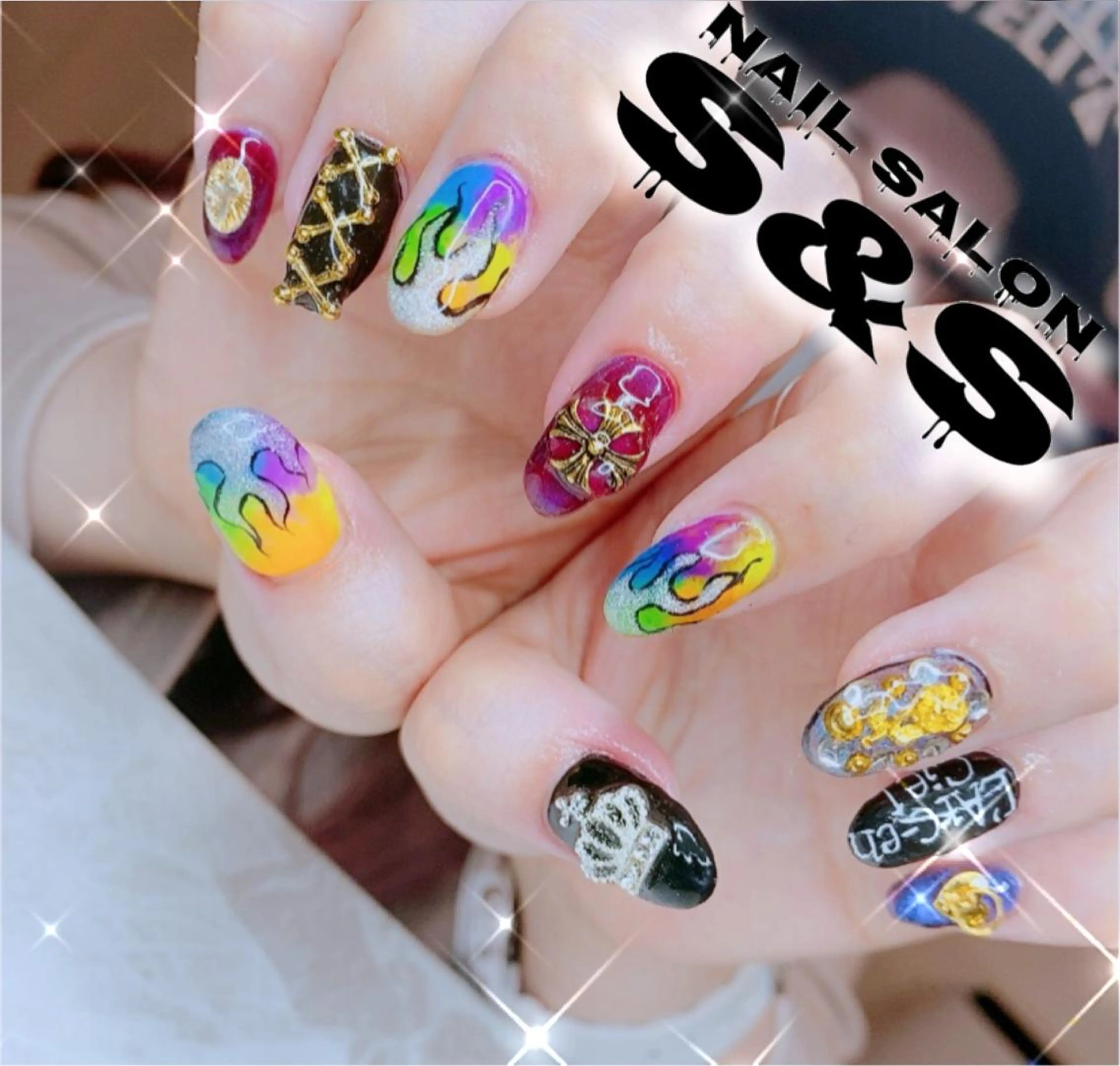 ネイル 長さ出し メンズネイル 持ち込み スカルプネイル S&S 村田小百合のネイルデザイン