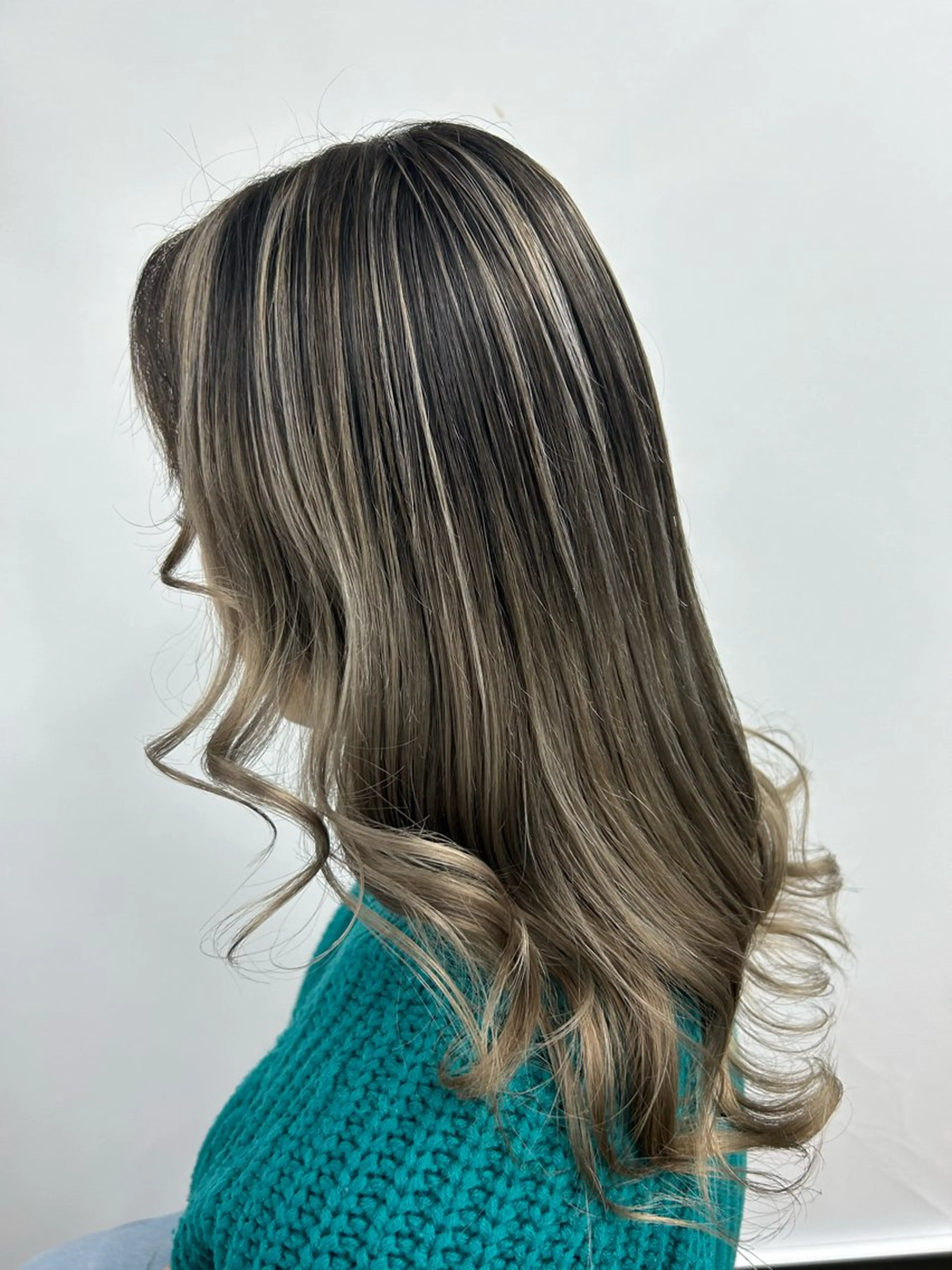 セミロング カラー バレイヤージュ ブリーチ ダブルカラー ハイトーンカラー 外国人風カラー alpha. カラーエクステ下妻のヘアスタイル