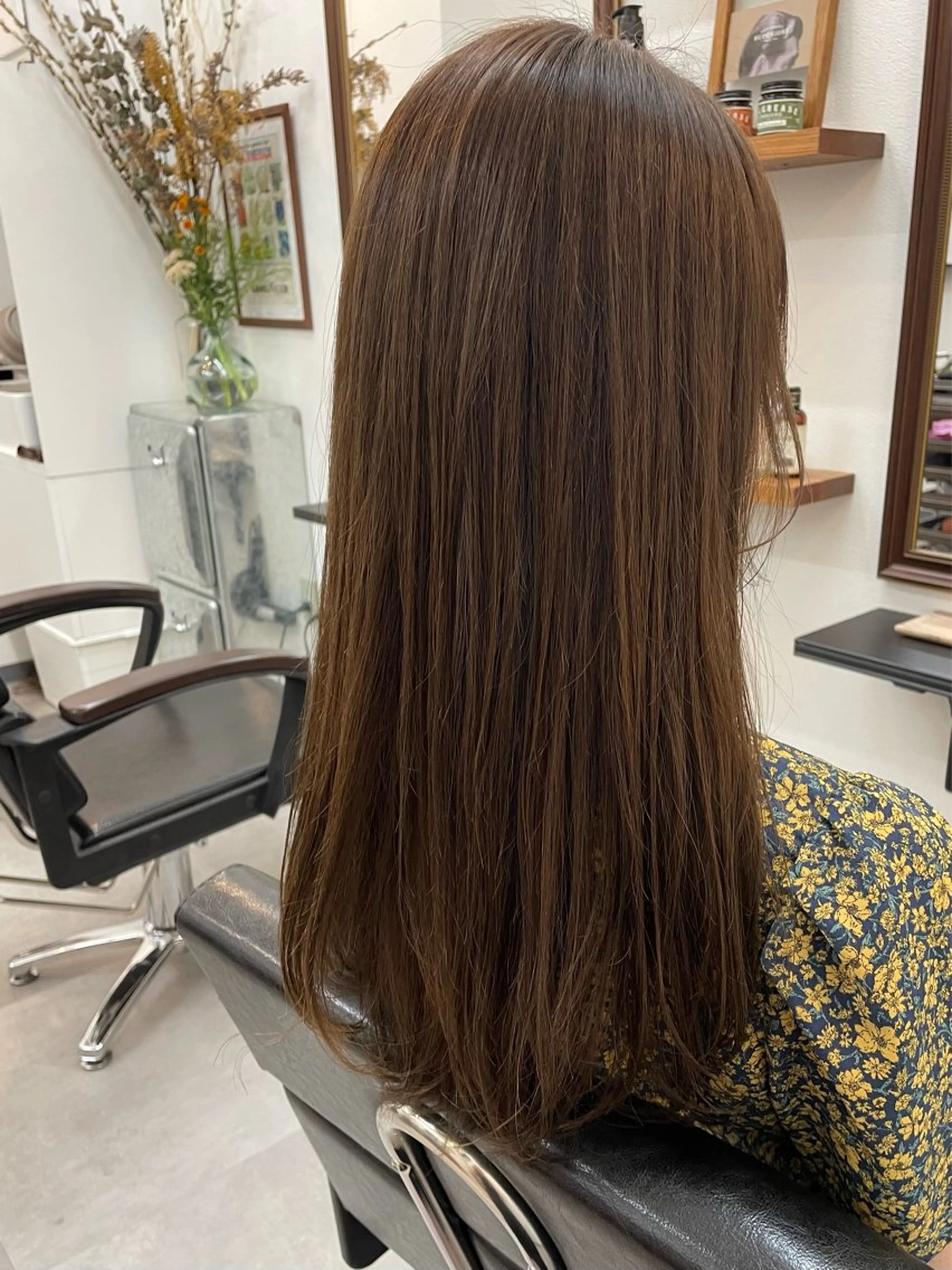 ロング ロング 縮毛矯正 艶カラー🌙縮毛矯正 /ボブ【Reina】のヘアスタイル